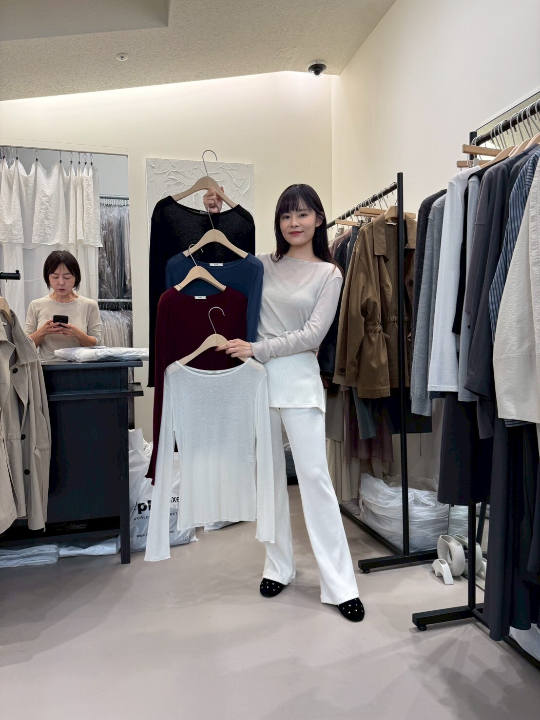 KN5003 內搭木耳邊長袖上衣