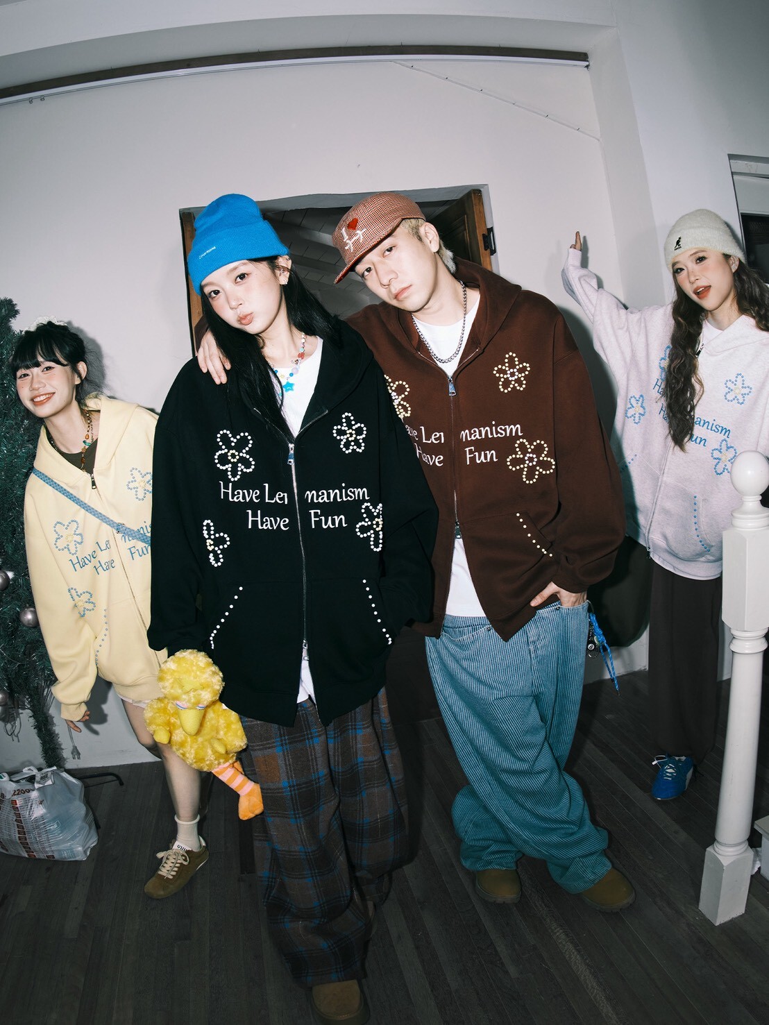 LEMANISM 花卉 彩珠 連帽外套