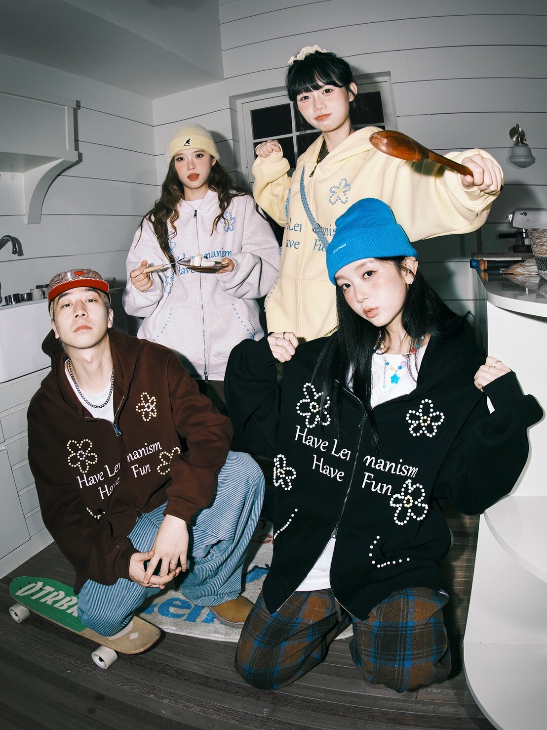 LEMANISM 花卉 彩珠 連帽外套