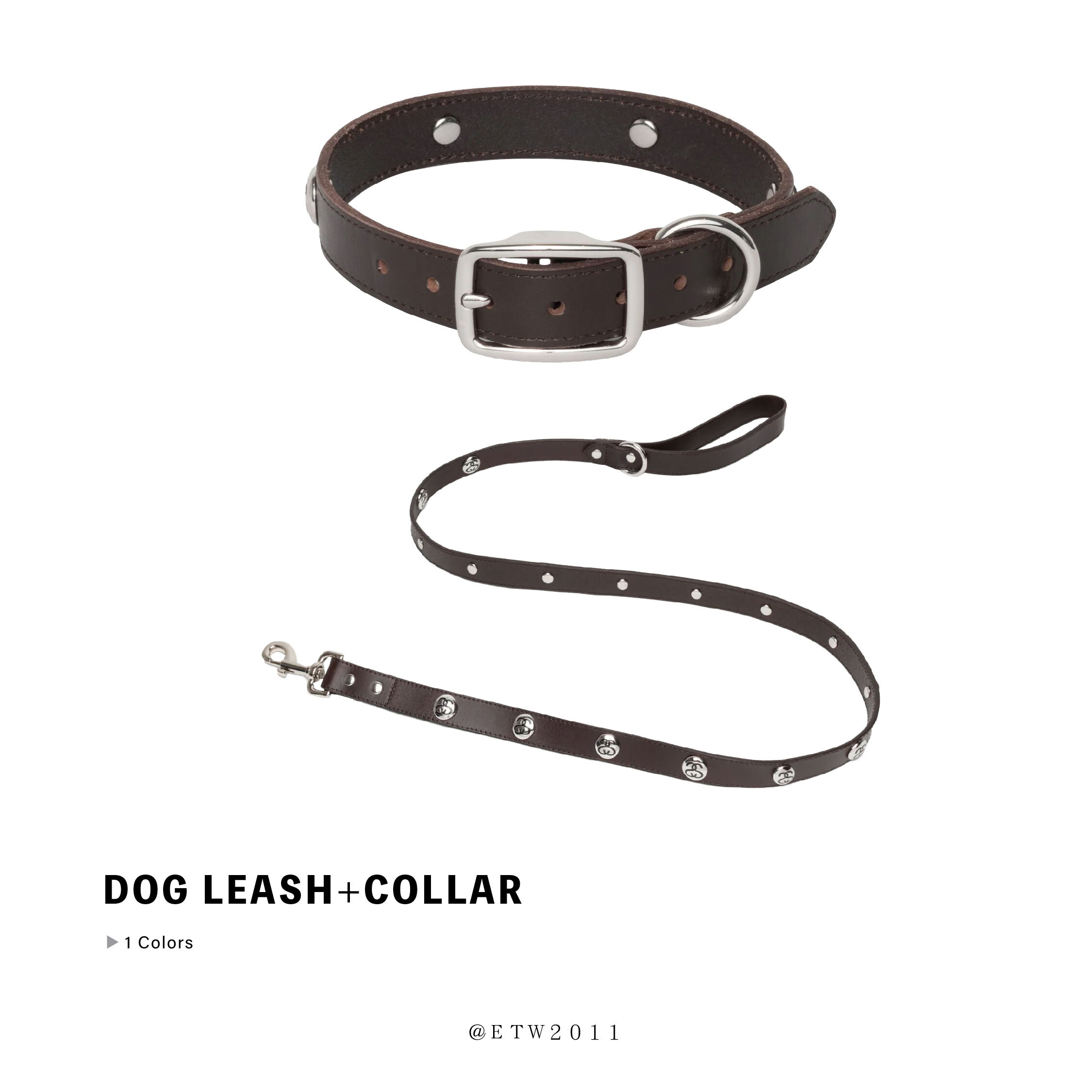 ☆ETW☆【EASY TO WEAR】Stussy 25FW STUDDED DOG LEASH+COLLAR 狗鍊 項圈 寵物用品
