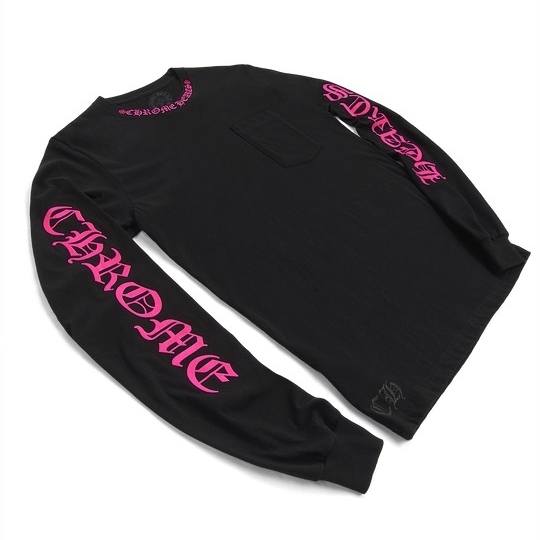 CHROME HEARTS LONG SLEEVE POCKET CREW 黑粉 薄長袖 官網限定款