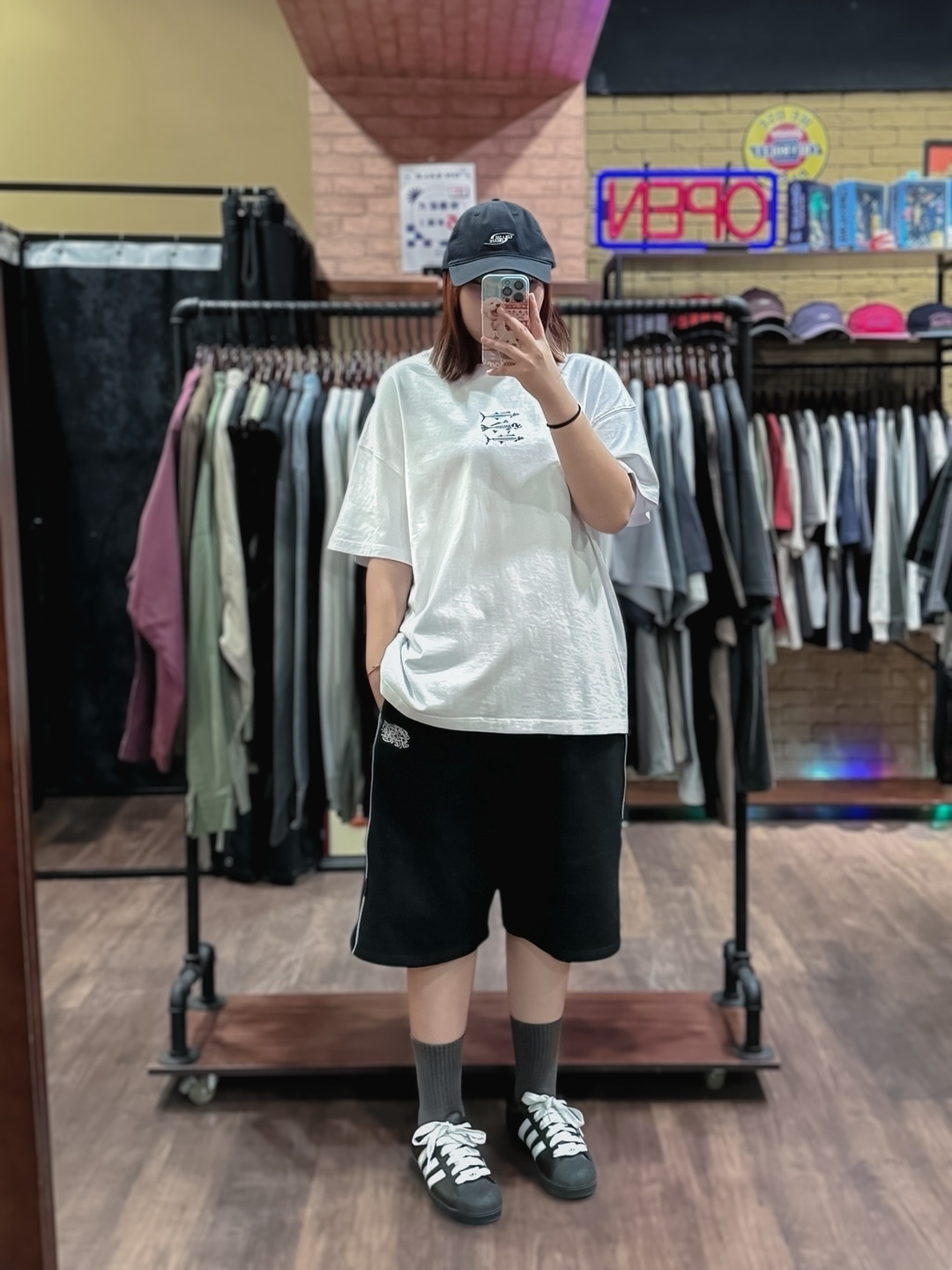 300g魚群游弋印花TEE