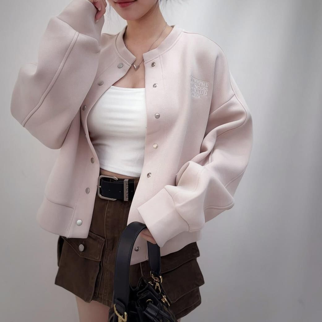 【質感超好的刺繡字母太空棉棒球外套】（現貨）