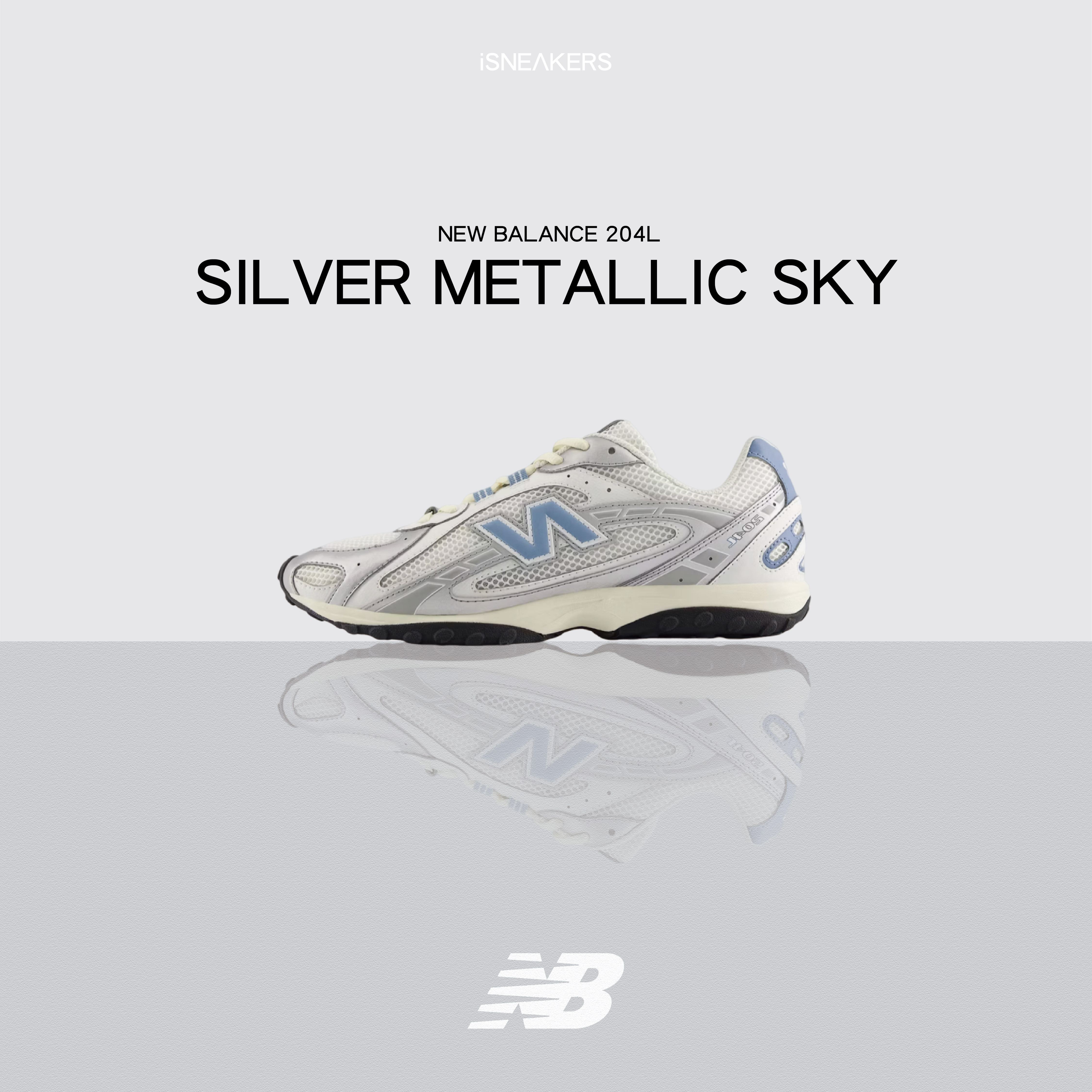 iSNEAKERS｜New Balance 204L "Silver Metallic Sky" 銀藍 U204LSWC