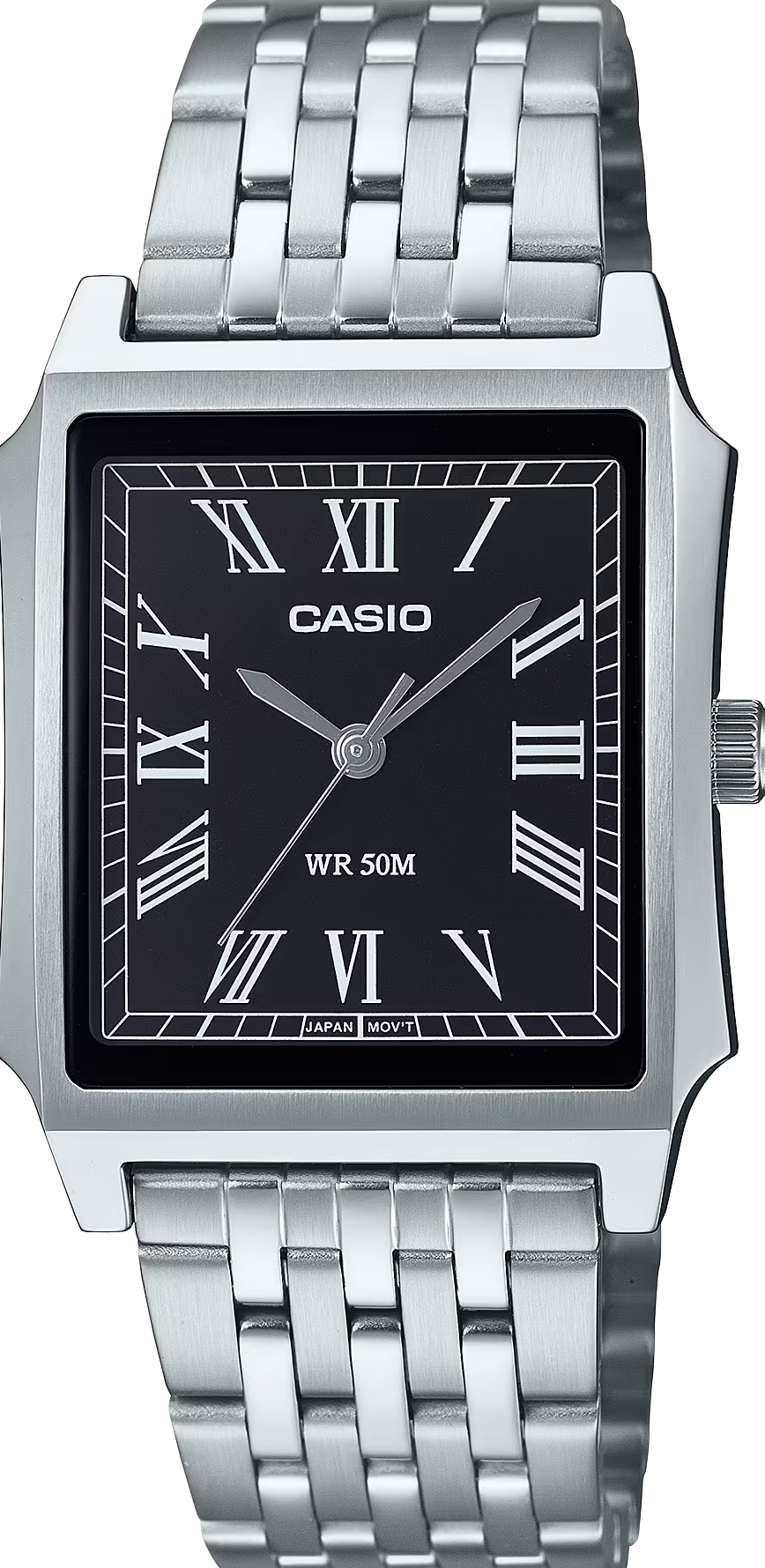 萬年鐘錶 - CASIO 卡西歐   古典時尚方形羅馬數字男錶  MTP-B190D-1B  錶徑31.5MM