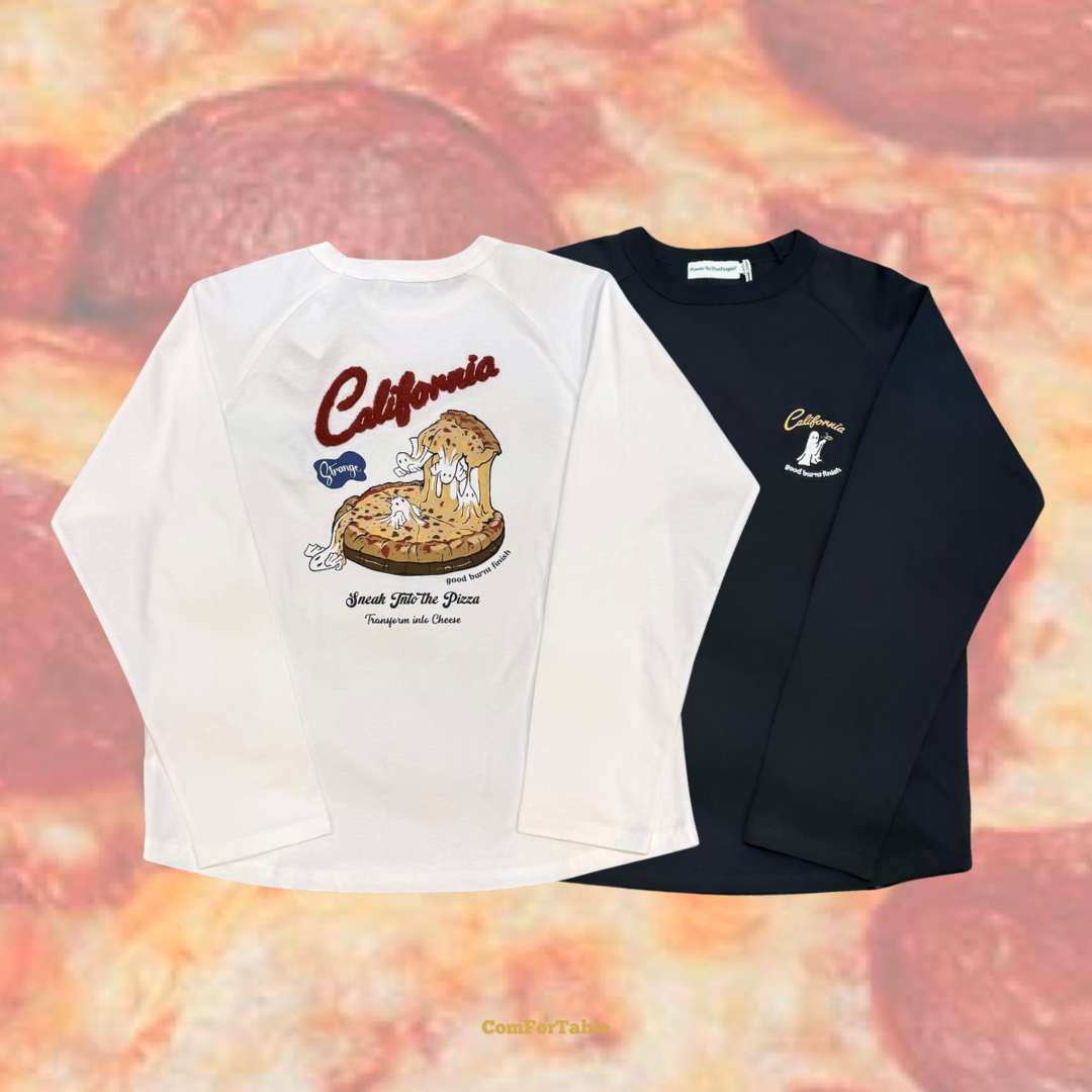 【POWER TO THE PEOPLE】幽靈披薩派對長袖TEE