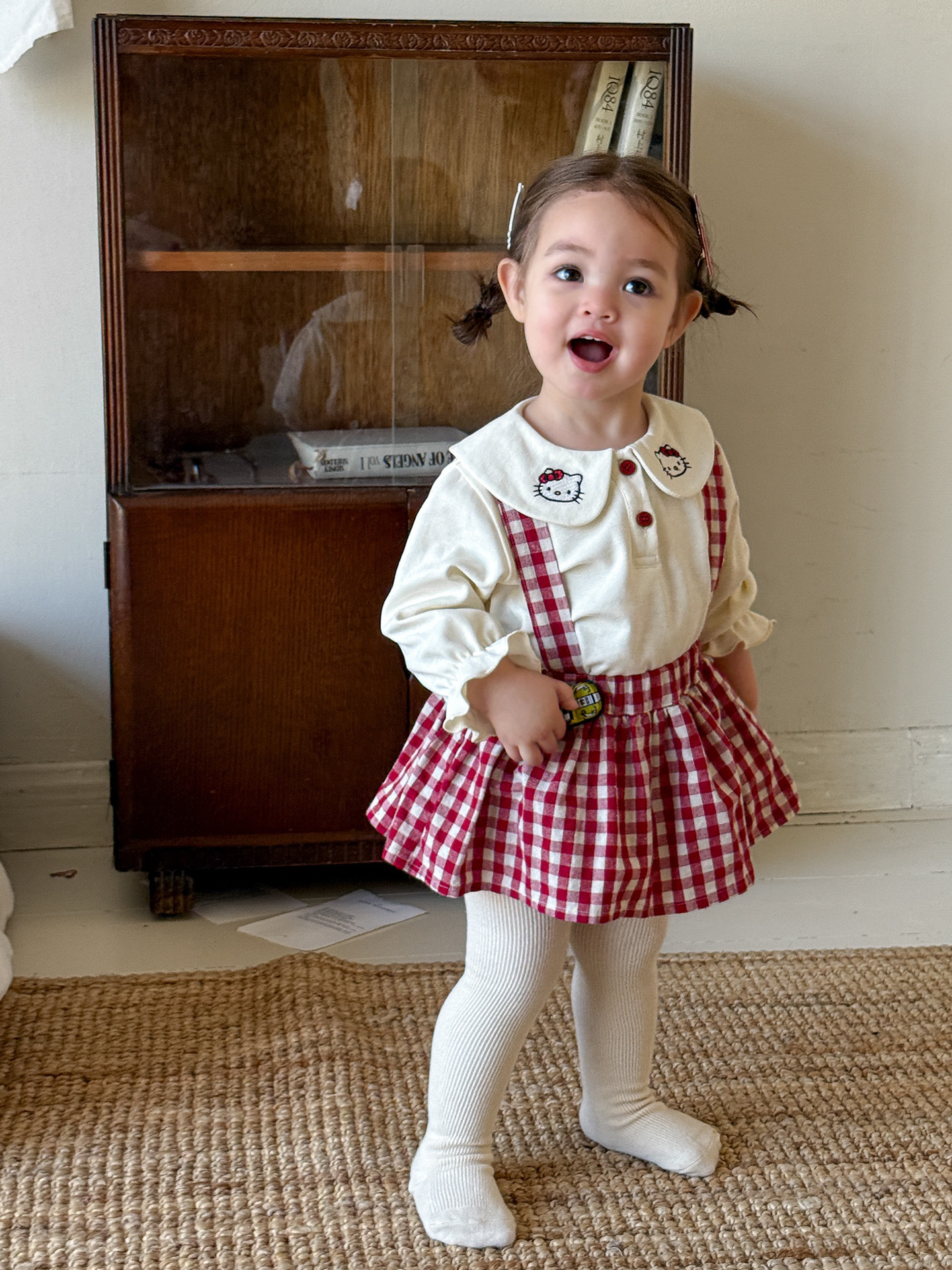 貓咪吊帶包屁裙套裝