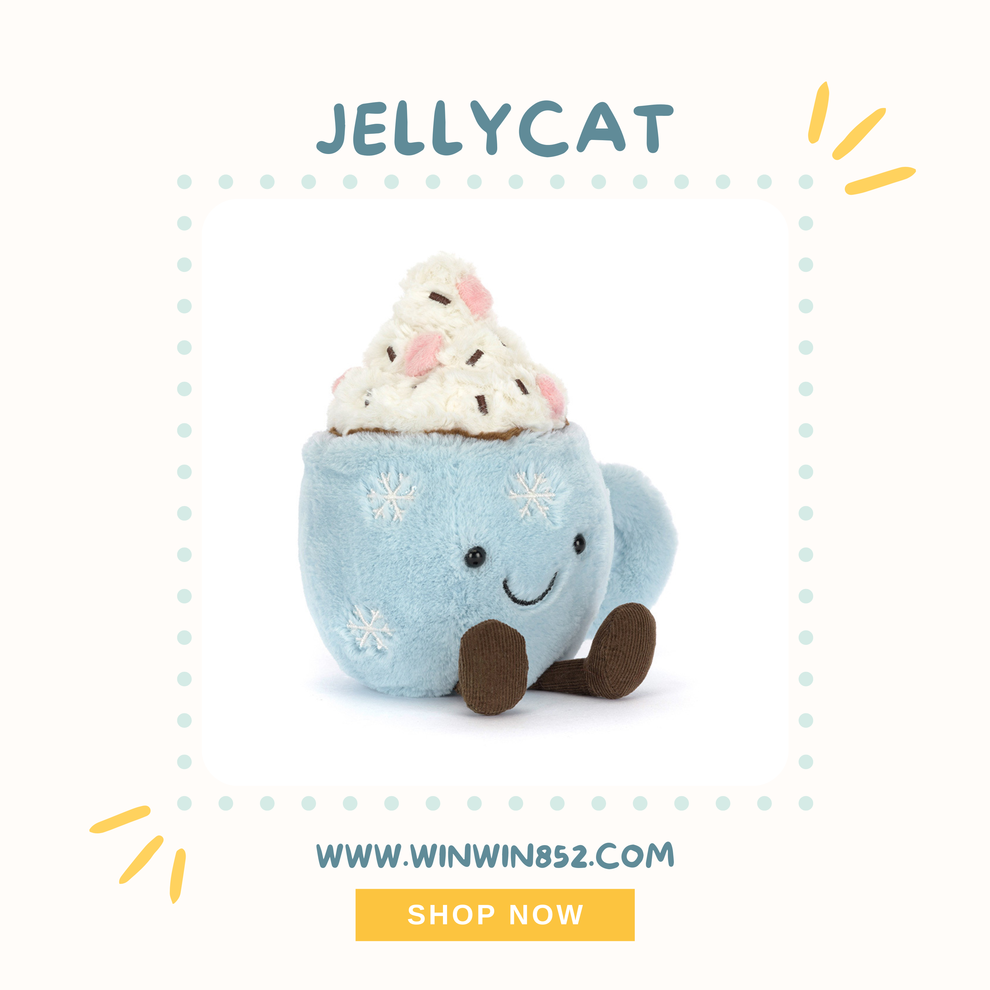 Jellycat Amuseables Hot Chocolate with Marshmallows