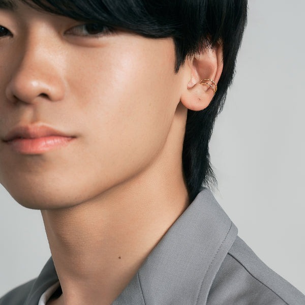 【me.luxe】K10簡約扭花耳骨夾