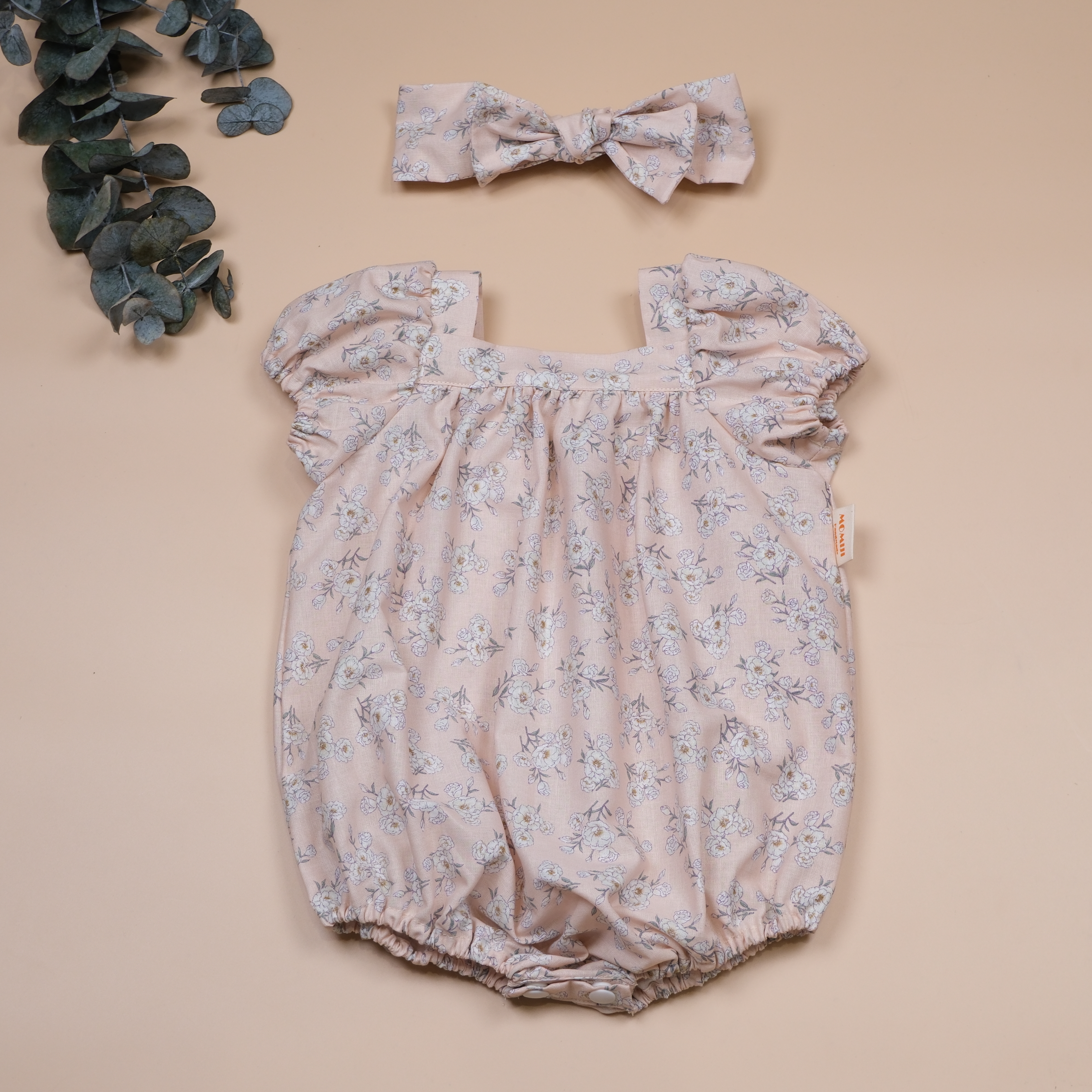 圓夢寶盒系列 ✪ 粉膚洋桔梗 ✪ 手作嬰幼包袖包屁衣