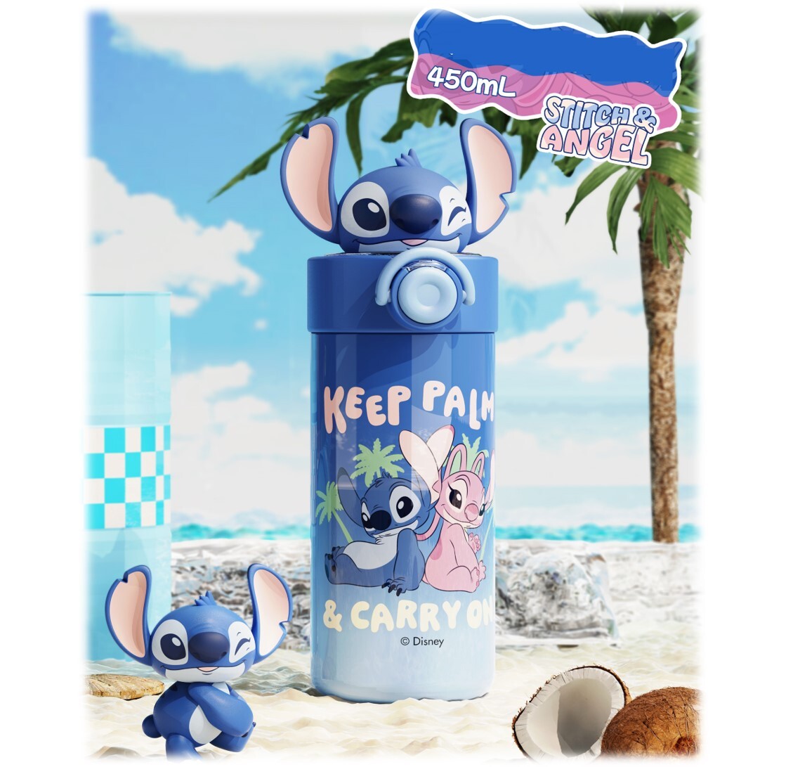 迪士尼史迪仔| 3D吸管保溫杯 保溫瓶(450ml)