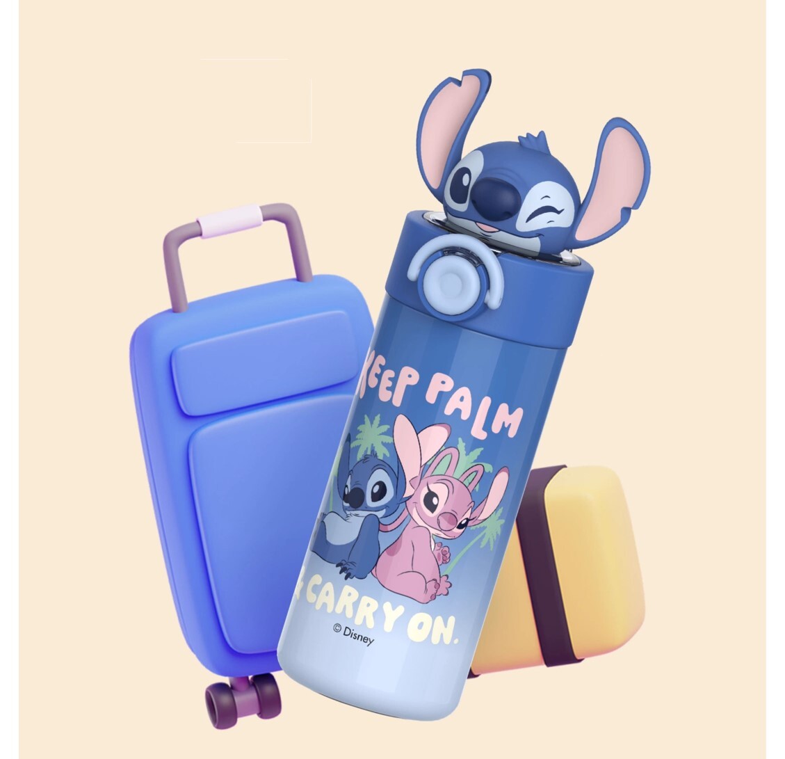 迪士尼史迪仔| 3D吸管保溫杯 保溫瓶(450ml)