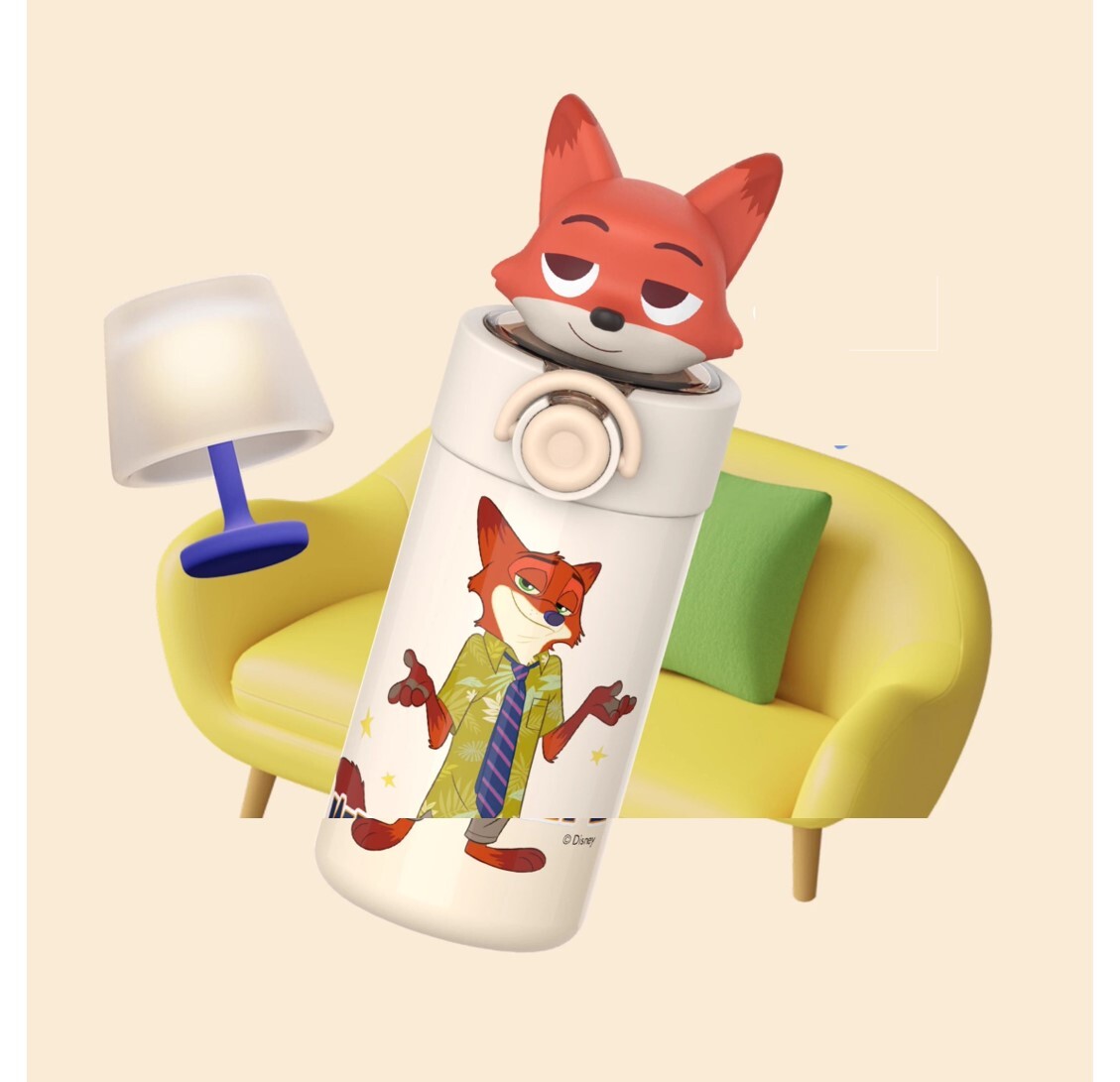 迪士尼優獸大都會| 3D吸管保溫杯 保溫瓶|阿力(450ml)