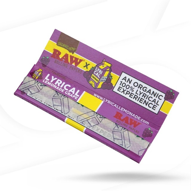 RAW X LYRICAL LEMONADE KING SIZE WIDE ORGANIC ROLLING PAPERS