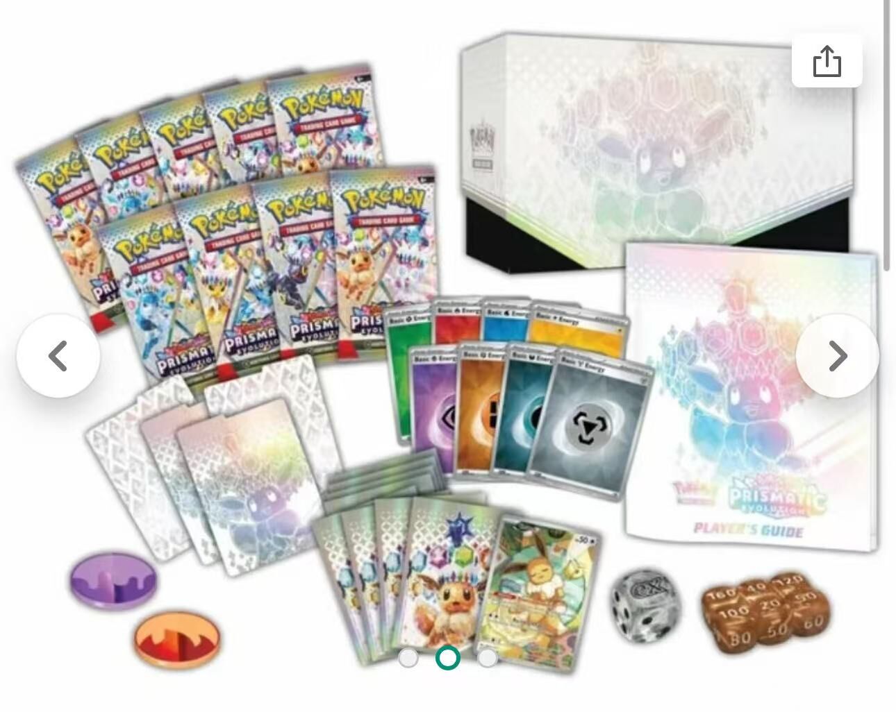 Pokemon PTCG US Version sv8.5 SCARLET & VIOLET Prismatic Evolutions Elite Trainer Box
