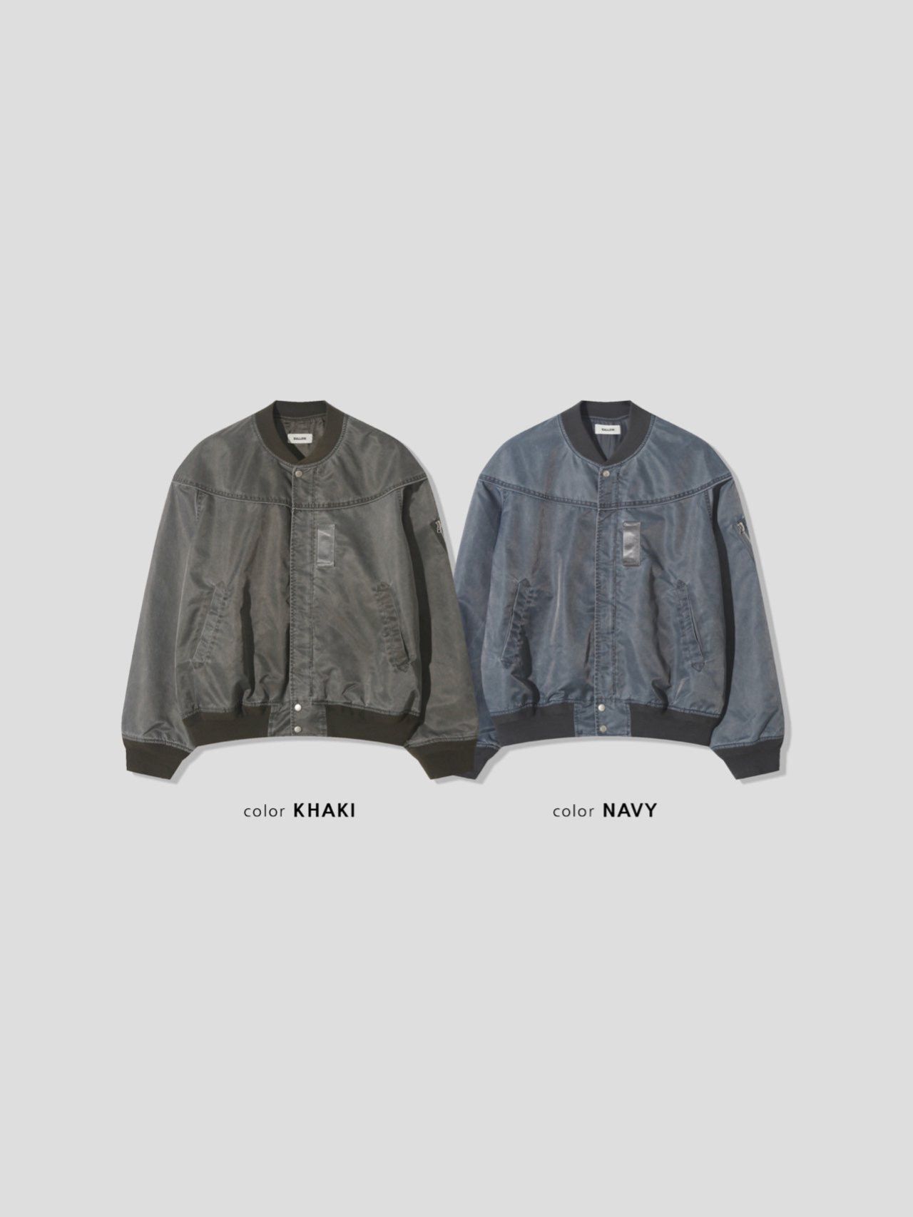 洗水淨色拉鍊外套 BALLOW-013JK