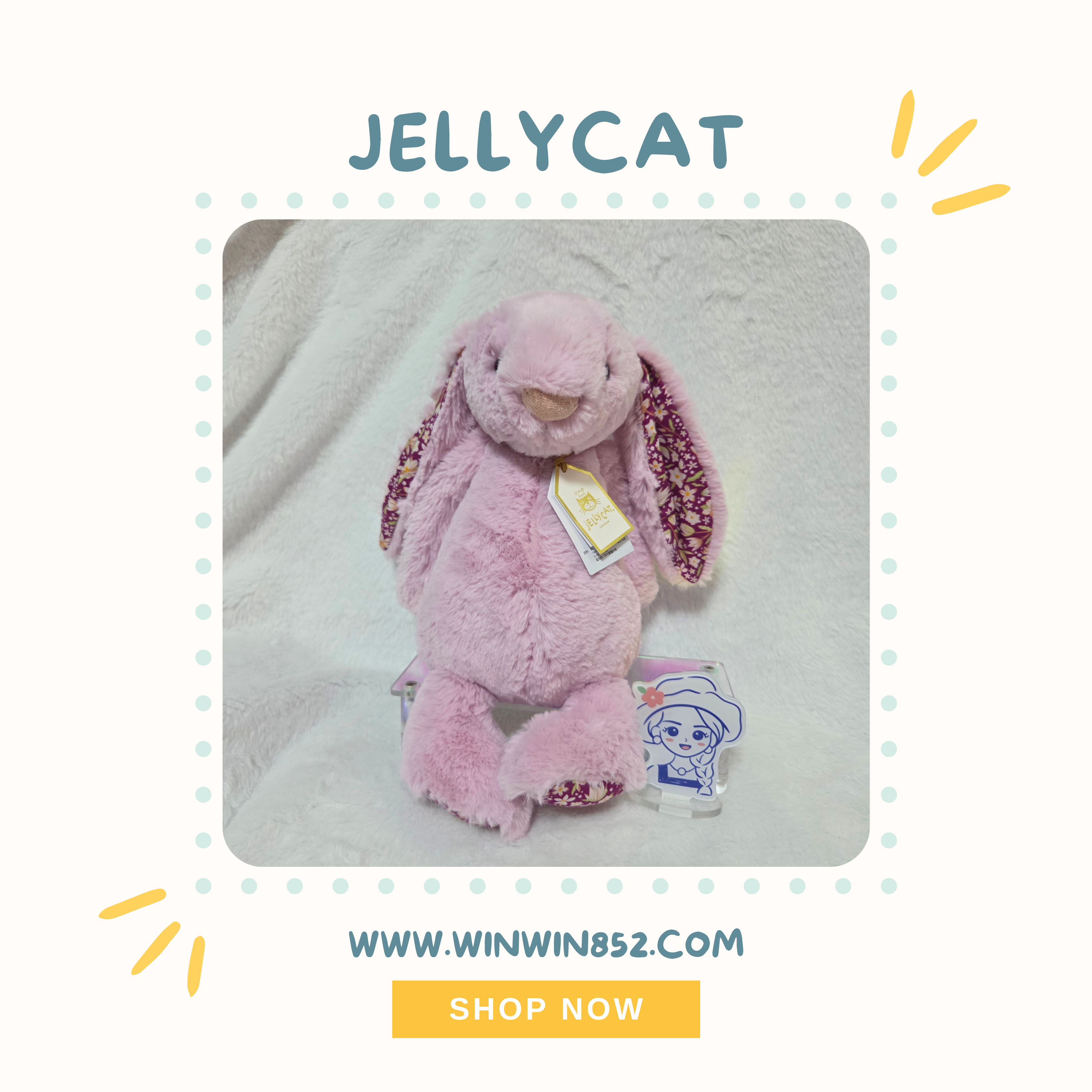 Jellycat Thistlepop Blossom Luxe Bunny
