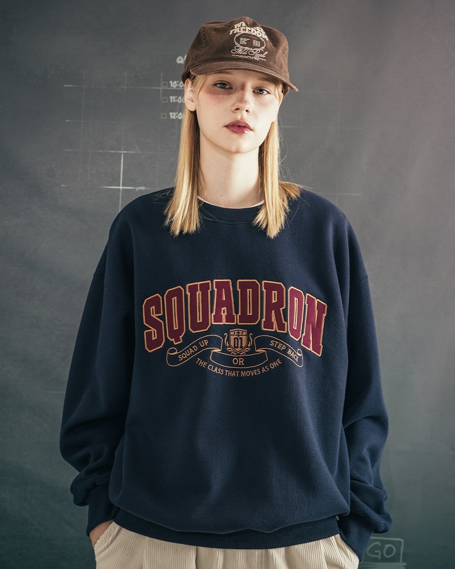 <預購> 韓國TWN 電繡UNITON高磅刷毛大學T