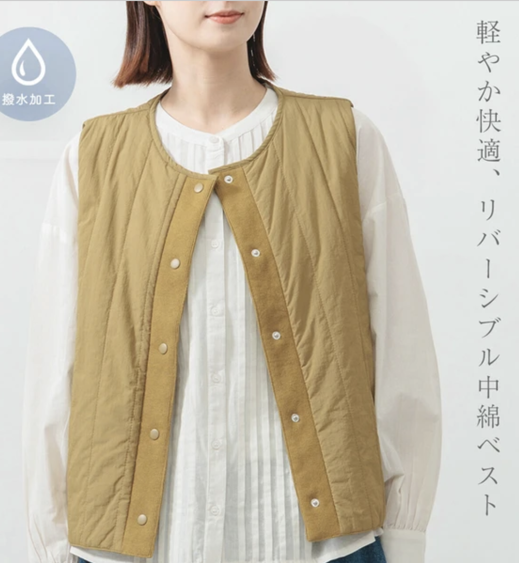 ｛預訂款｝撥水保暖雙面穿背心外套（4色入）【日本直送】