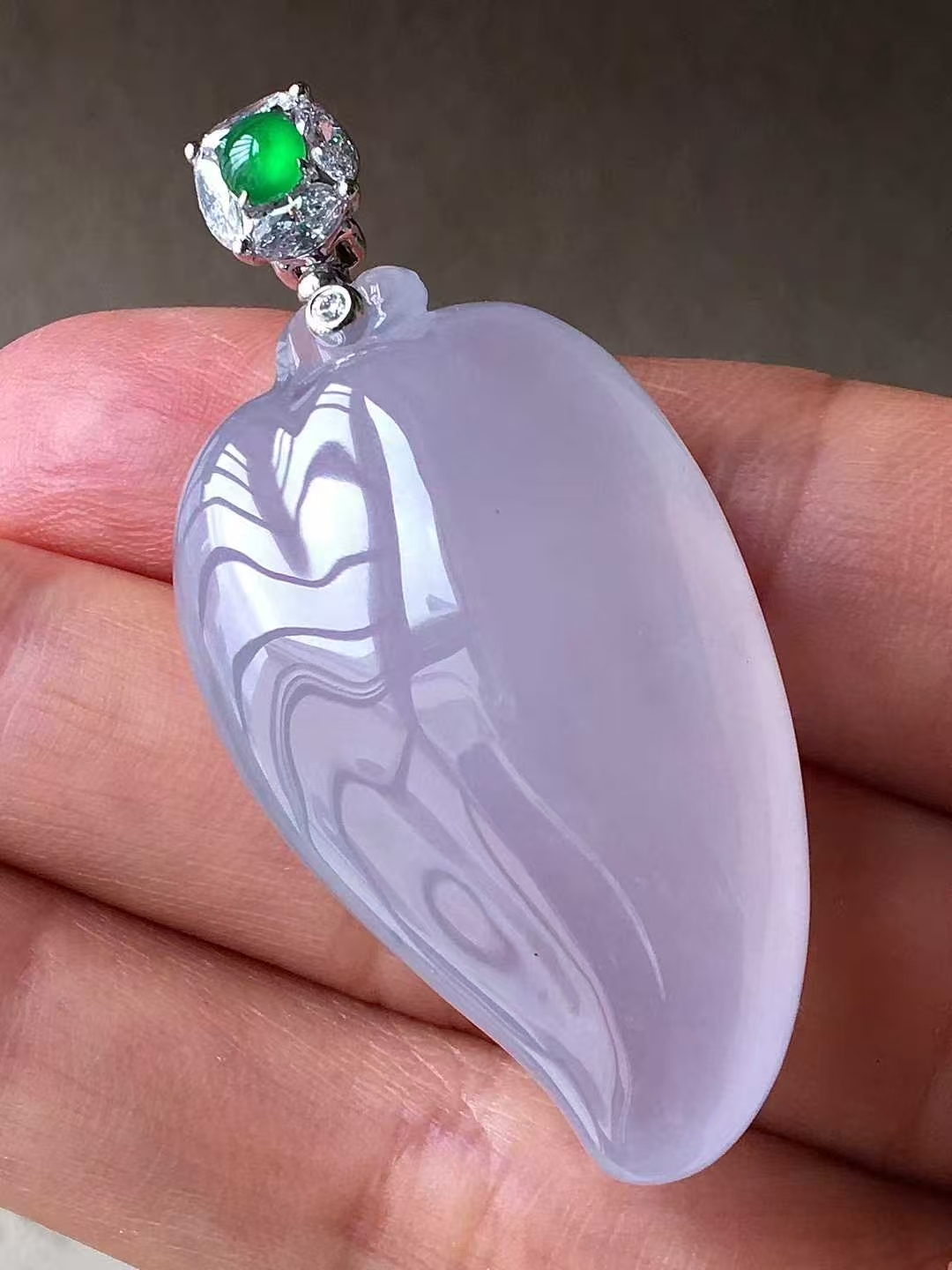 翡翠高冰福瓜吊墜,天然翡翠A玉, 緬甸玉, Jade, Jadeite