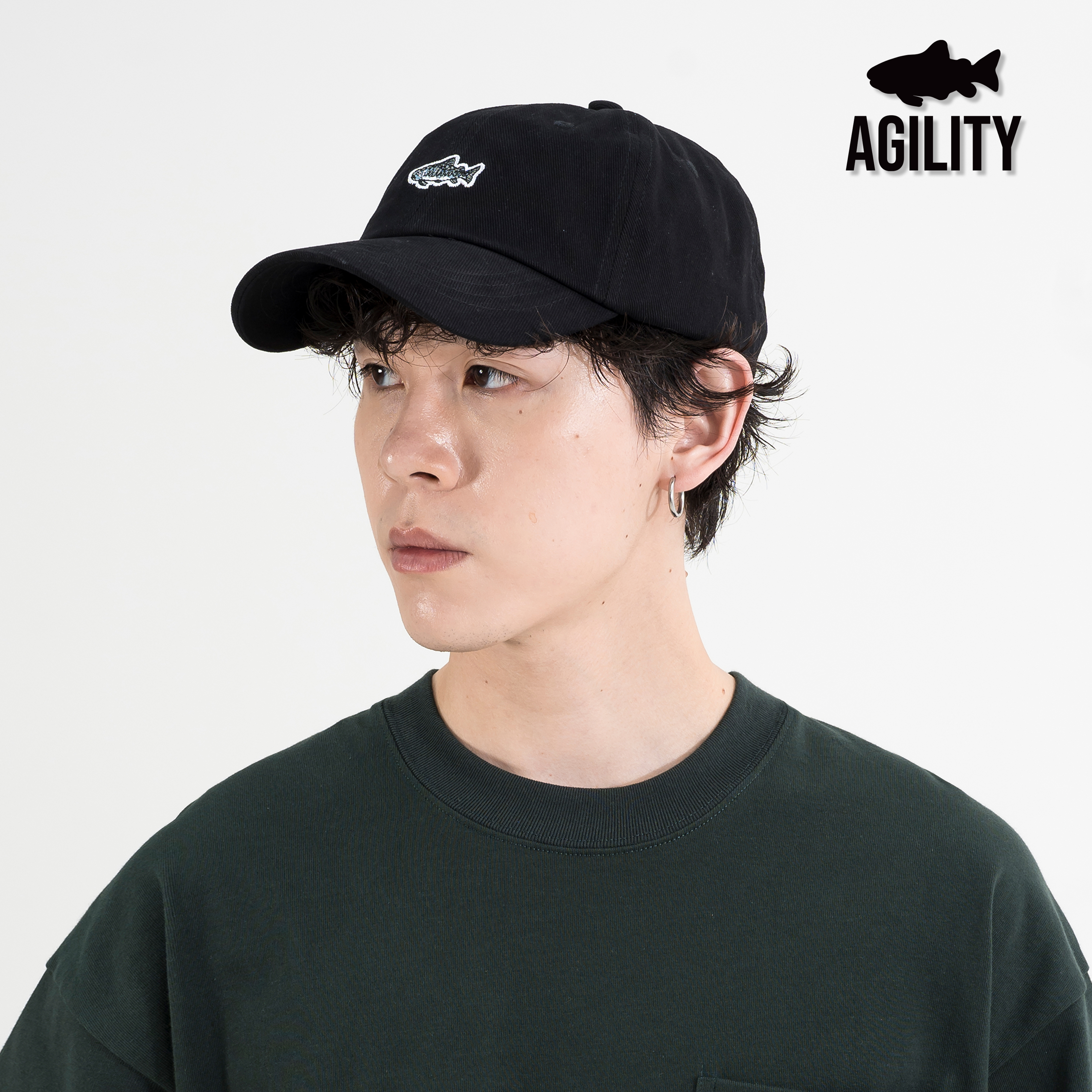 AGILITY Embroidery 6 Panel Cap 鮭魚刺繡 棒球帽 [A-CA1]