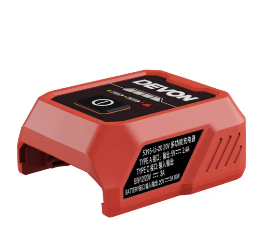 "DEVON" 大有牌20V紅色多功能充電座(USB適配器)(3A/60W)-[5395-LI]