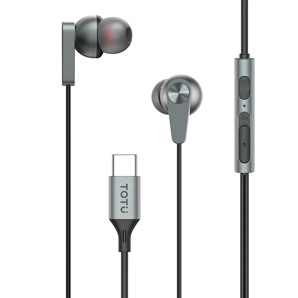 TOTU 拓途 Type-C入耳式線控耳機 通話聽歌高清麥克風 可替換耳帽 HighFi系列 1.2M
