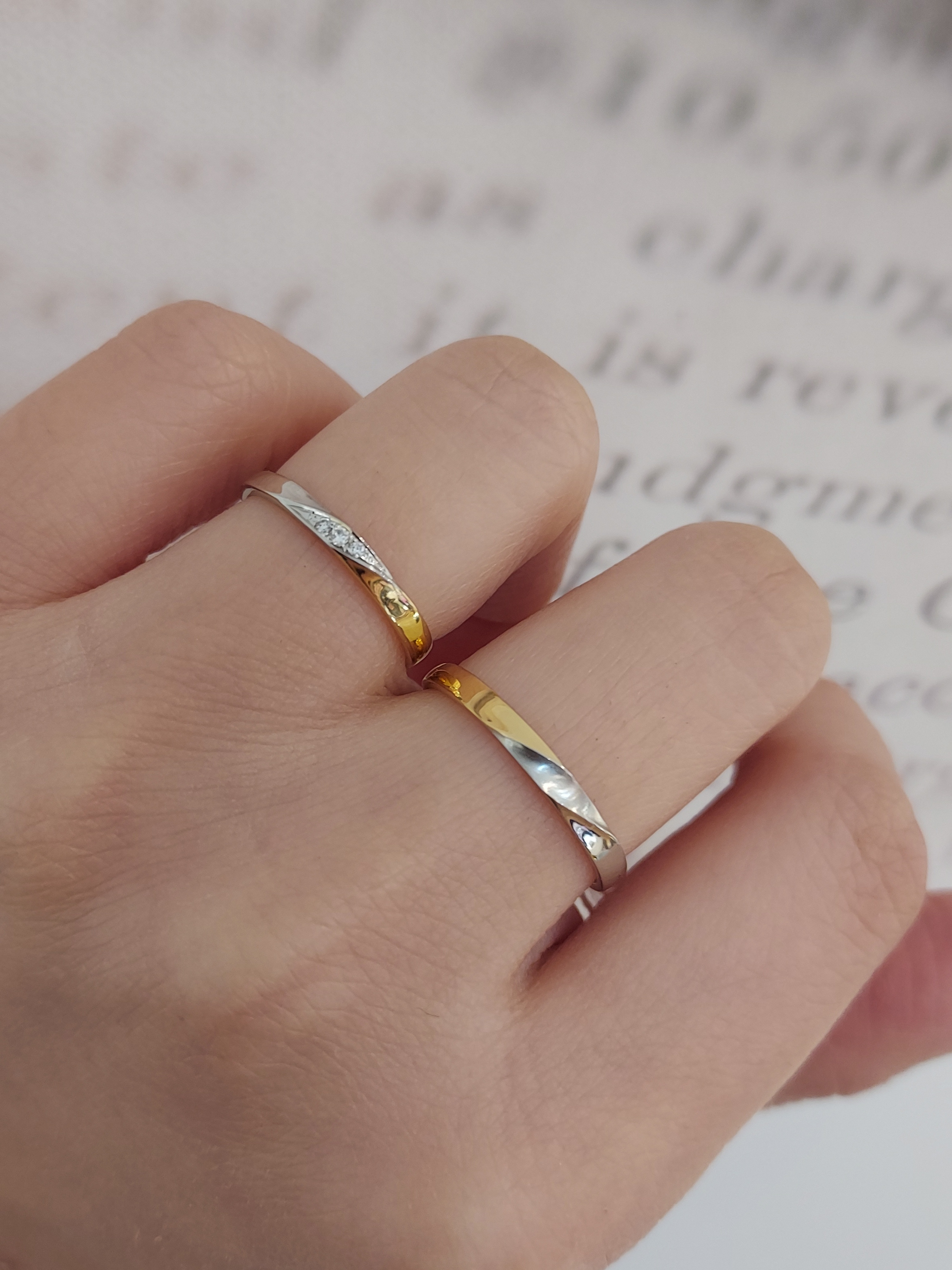 Nocur - ノクル 鉑金及18K黃金 (Pt900 / 18KYG) 結婚戒指