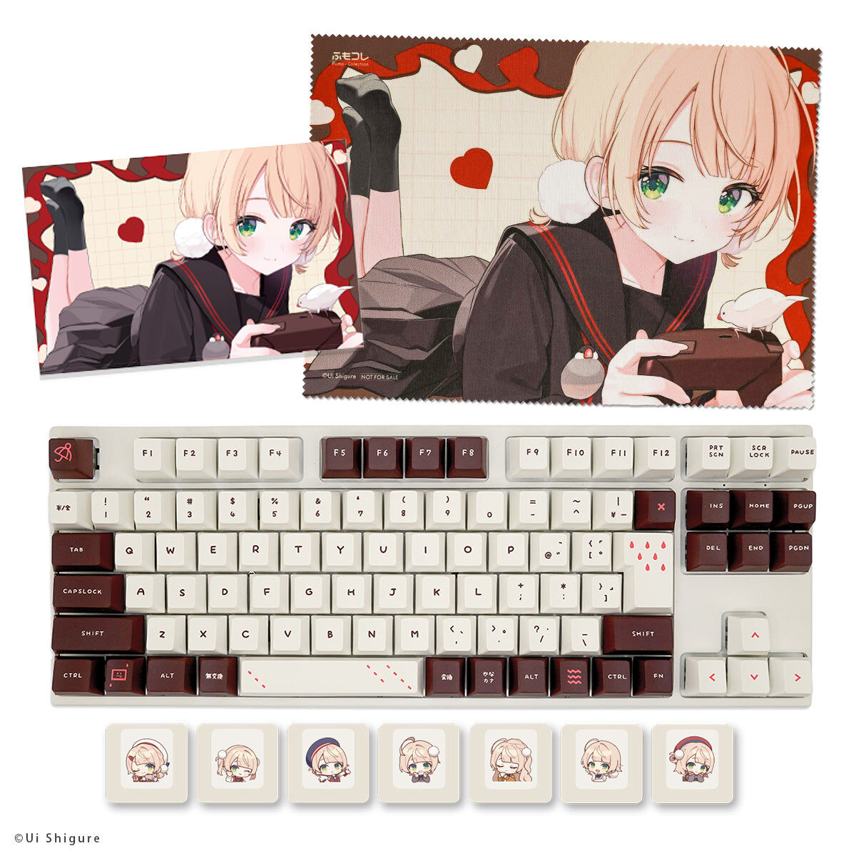 「ACG.GO」「VTuber」時雨羽衣 しぐれうい × ふもコレ Keyboard 日本語配列 豪華セット  VARMILO