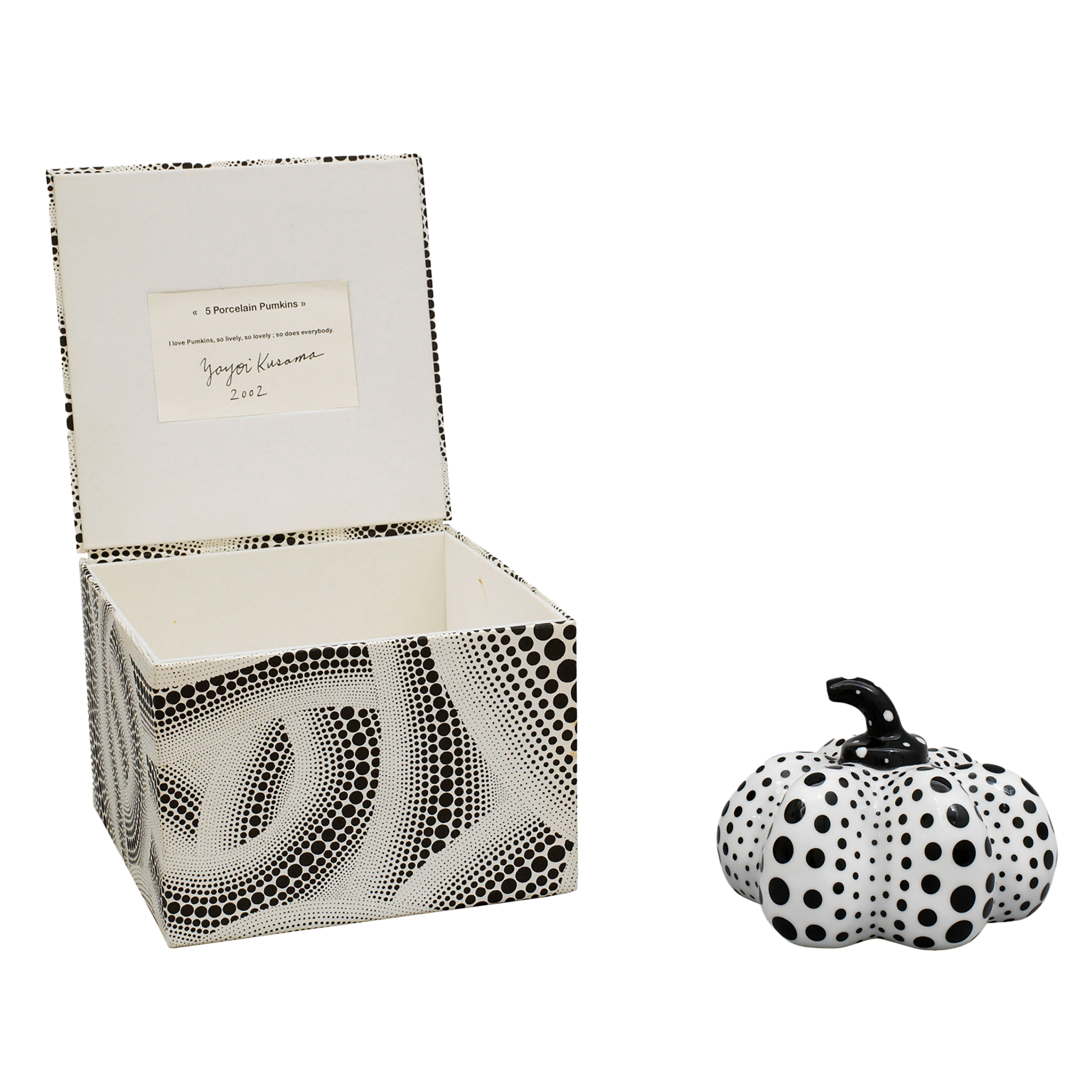 草間彌生 Kusama Yayoi - 5 Porcelain Pumpkins (White)