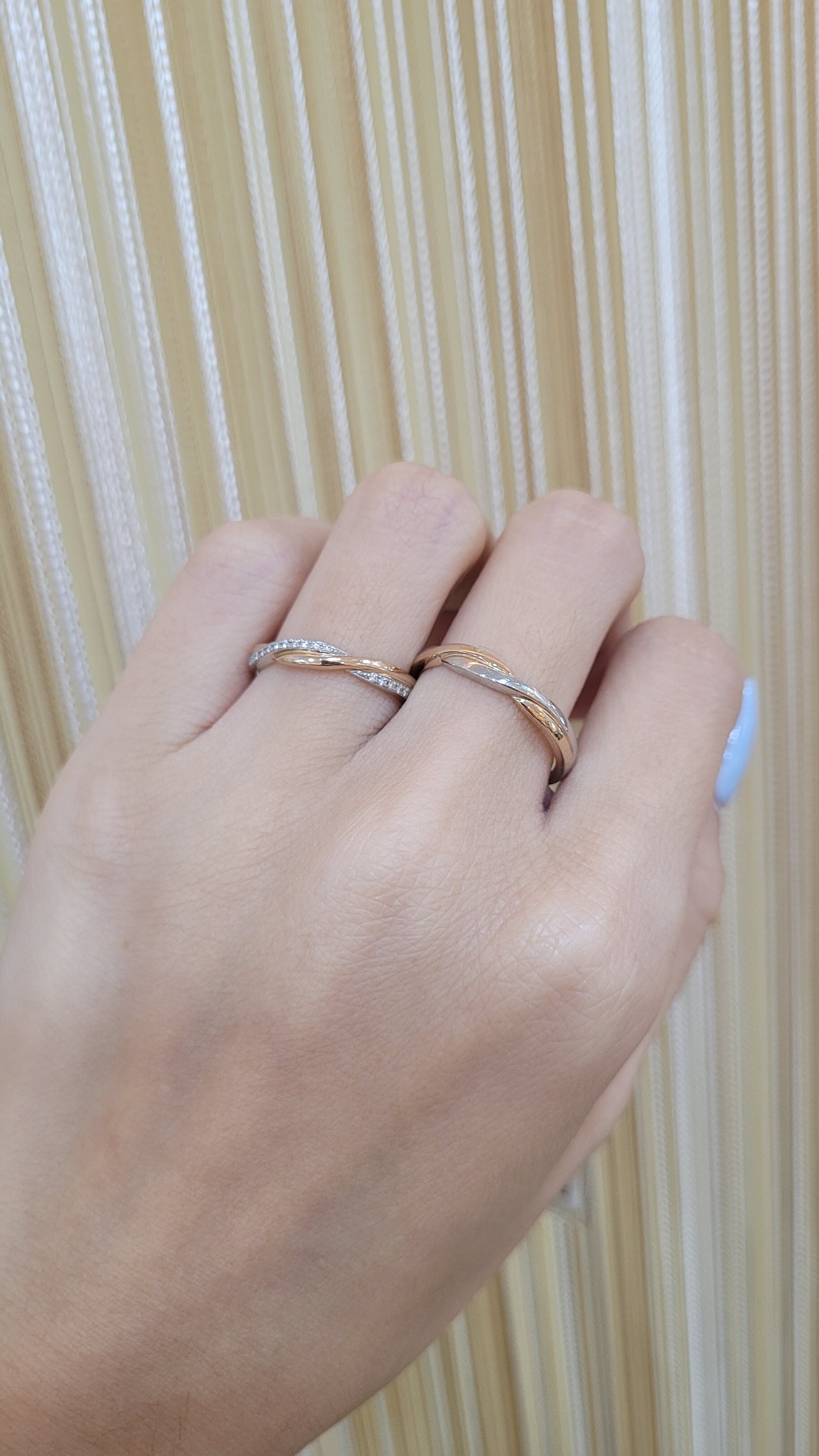 Viaggio Romantico - CAPRI 鉑金 (Pt900)/ 18K Rose Gold 結婚戒指