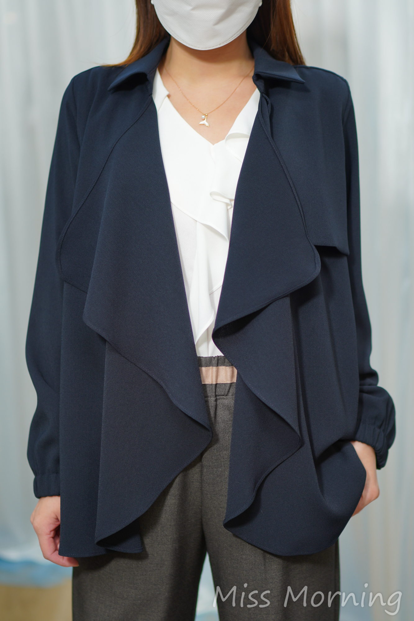 層次感雪紡外套(14810)