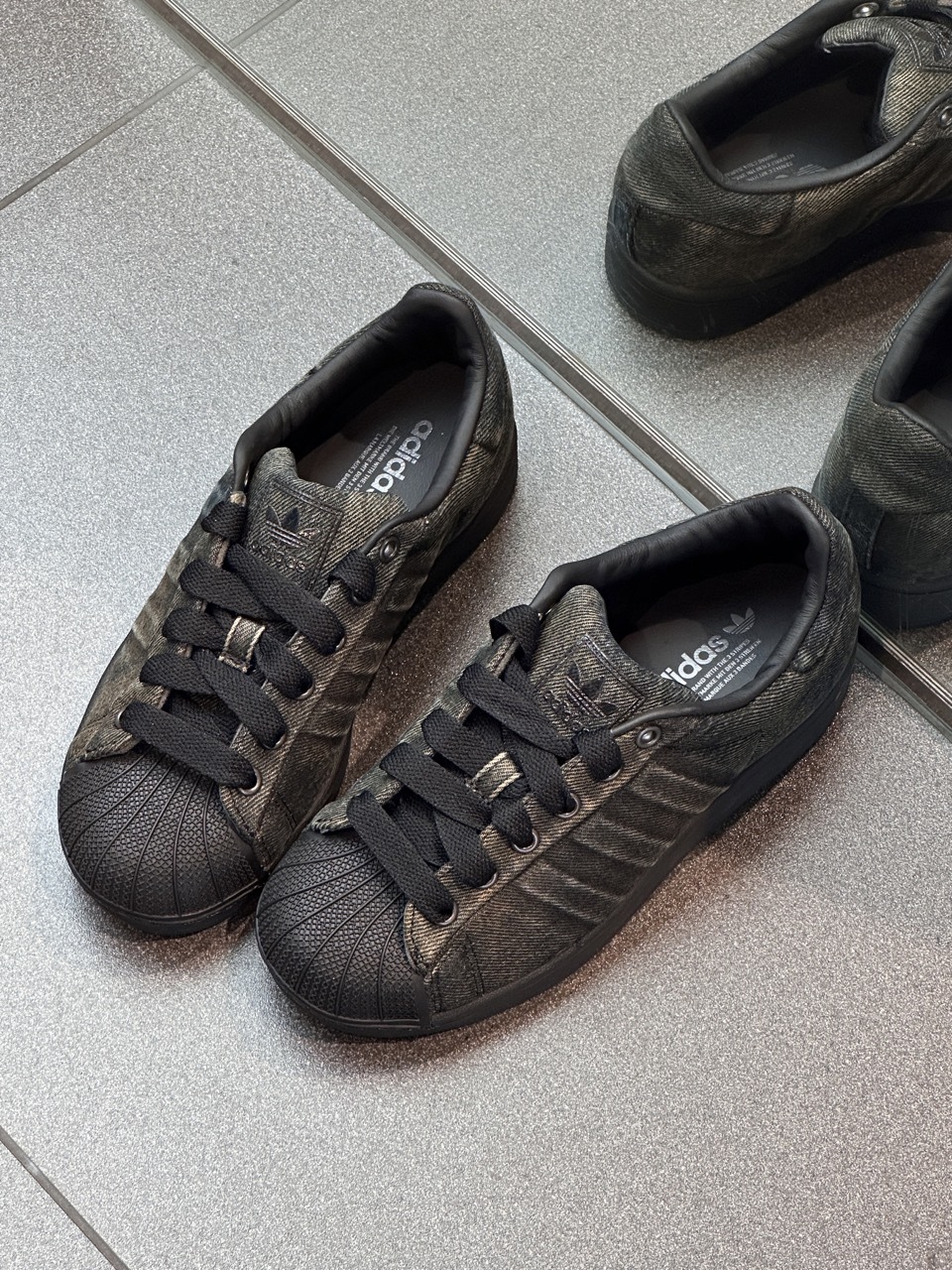 ADIDAS SUPERSTAR 82 貝殼頭 愛迪達 三葉草 牛仔 丹寧黑 刷舊 水洗 男女鞋 JQ3240 / 預購