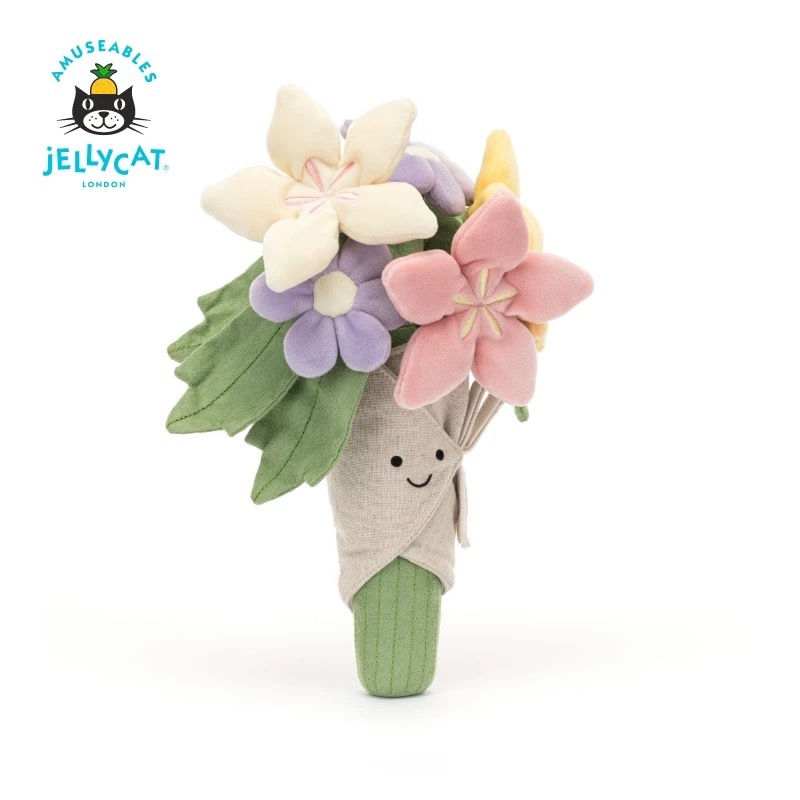 英國Jellycat趣味花束手捧花毛絨玩具安撫公仔玩偶新婚禮物