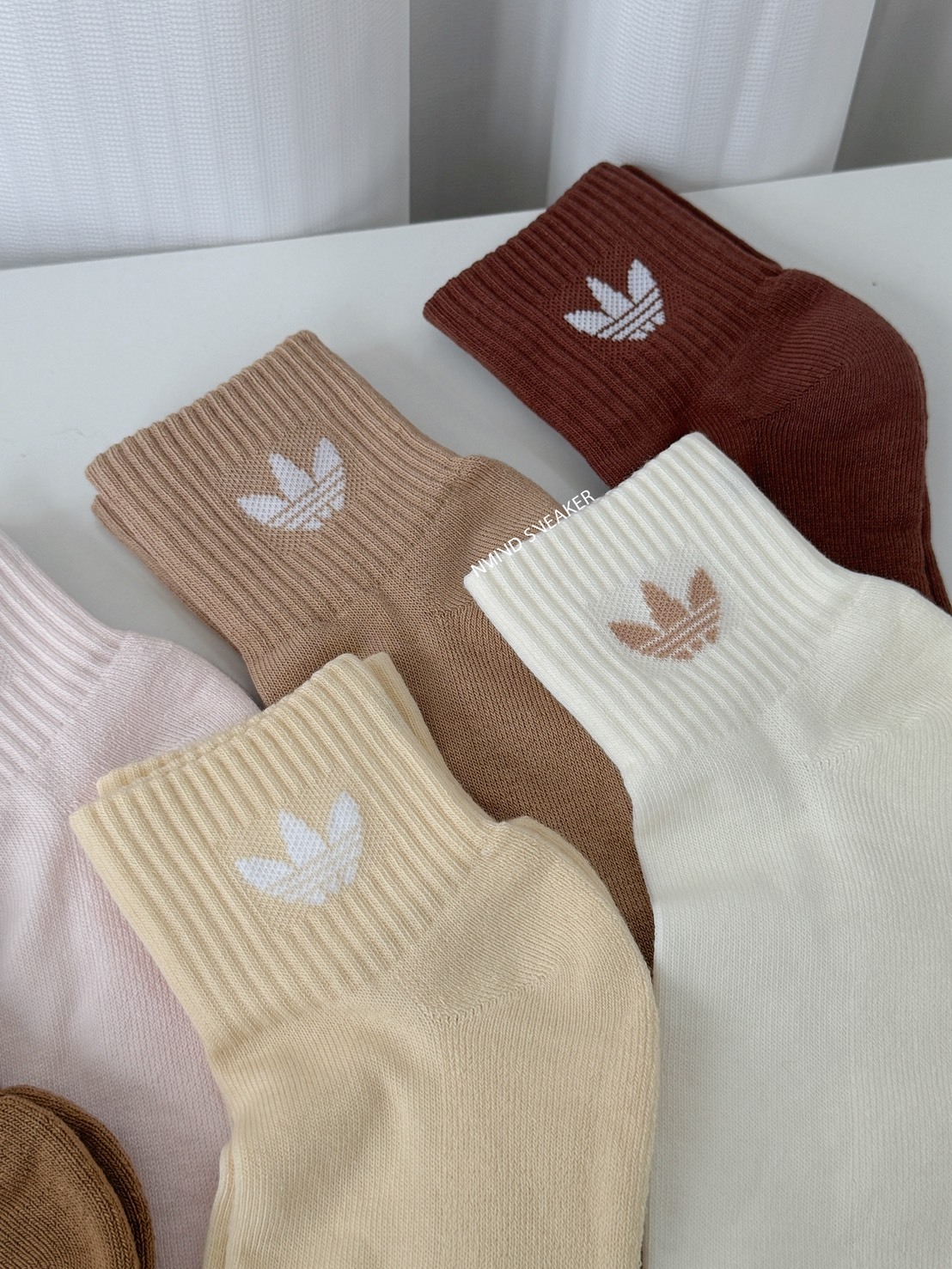 Adidas 大地色短襪 6雙一組