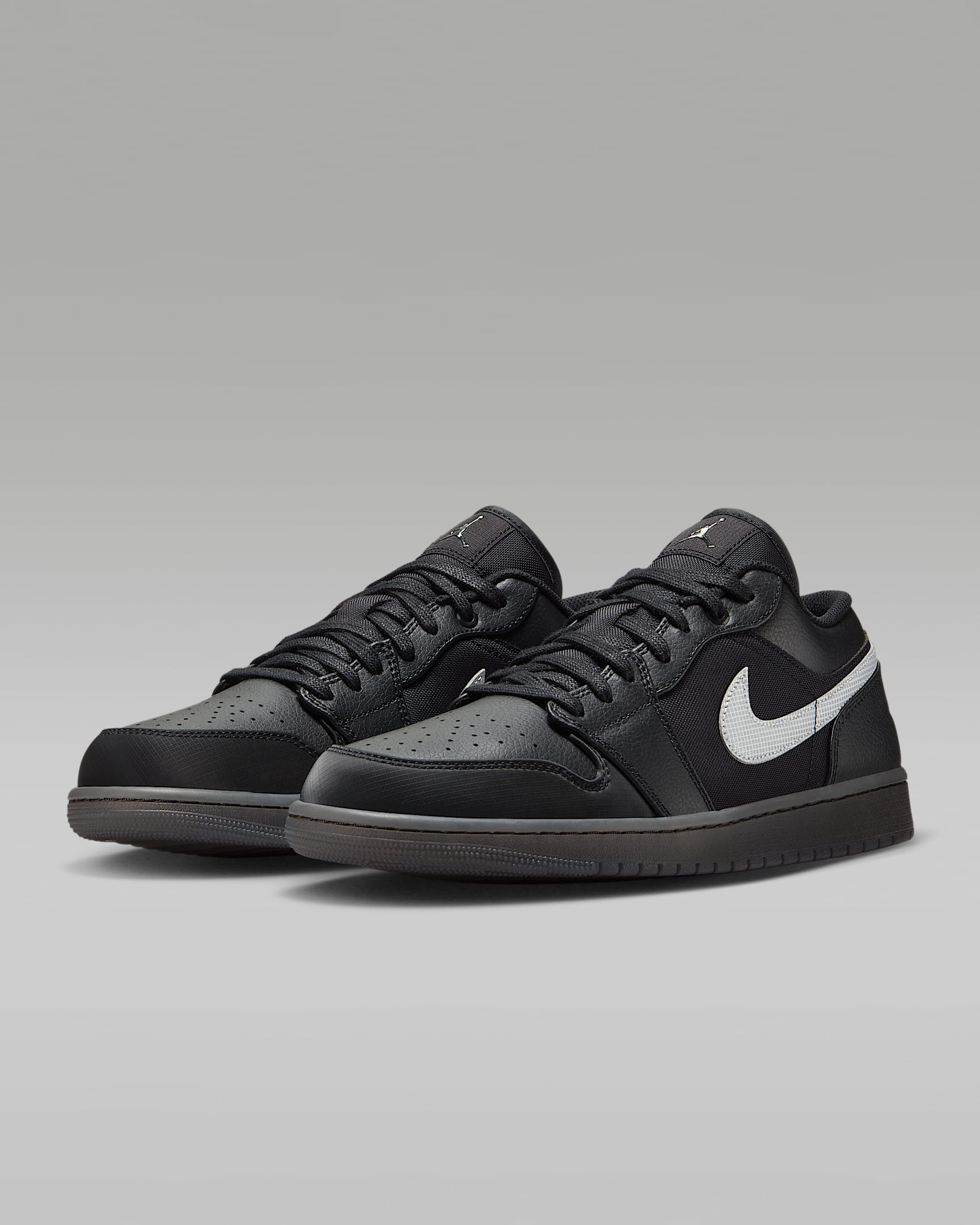 Nike Air Jordan 1 Low Dark Gum 深黑反光白 黑魂 休閒鞋 男款 HV5968-001