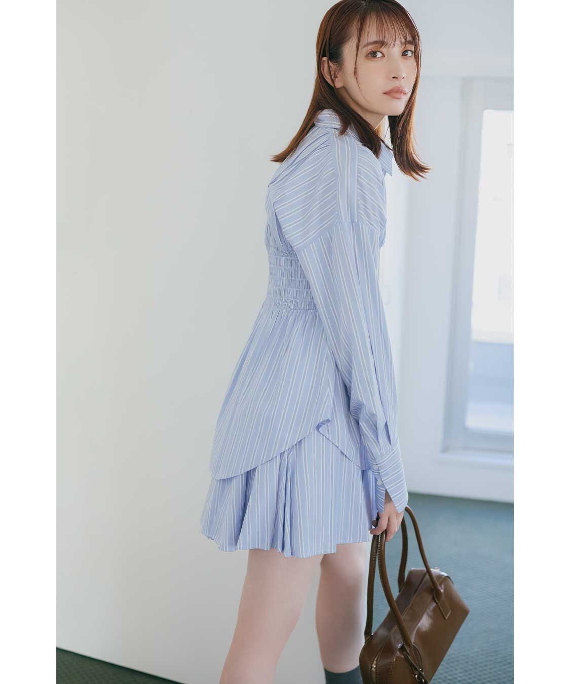 [預購] 折扣 COCO DEAL 抽褶腰身襯衫