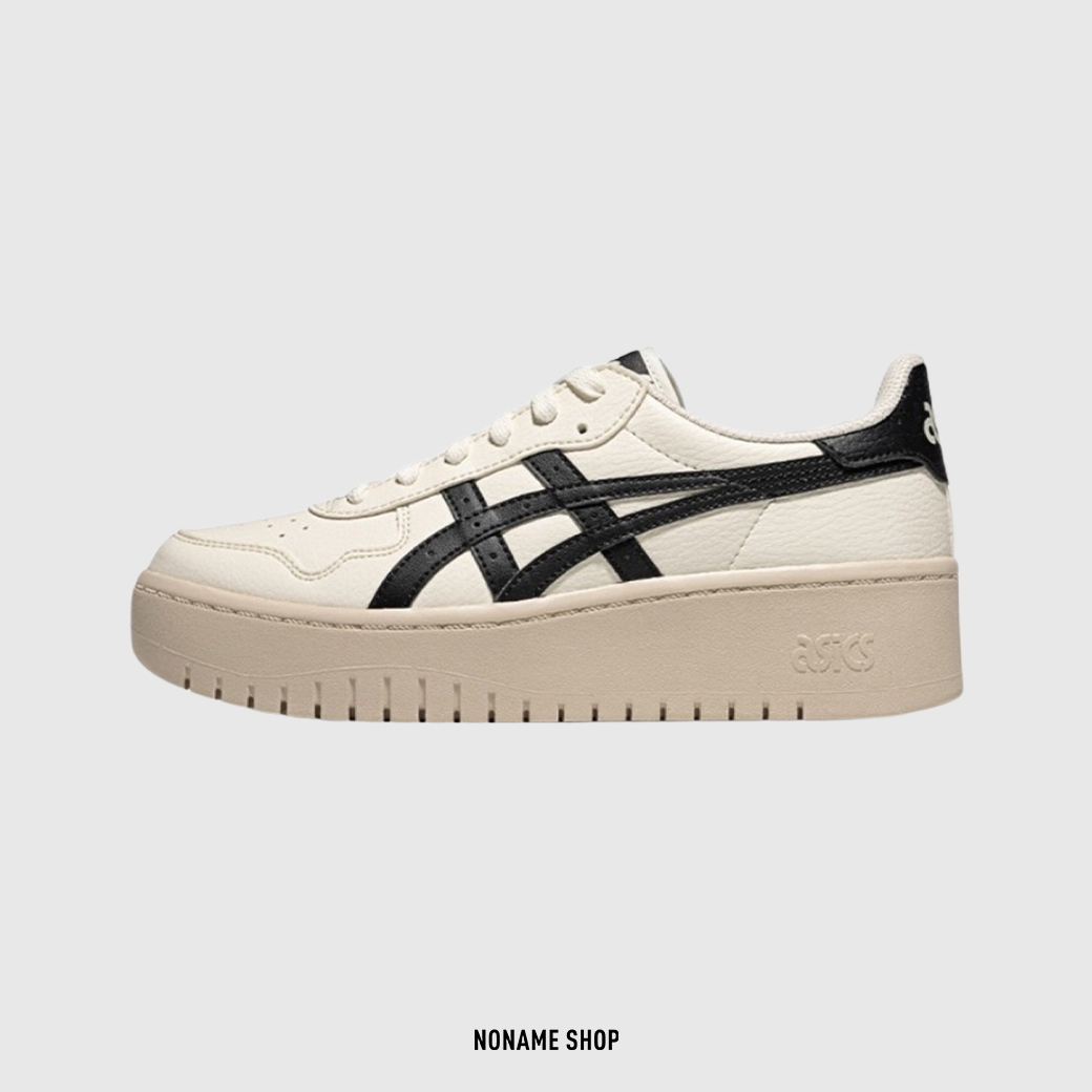 ASICS JAPAN S PE 經典 厚底 板鞋 米白黑 (女款)