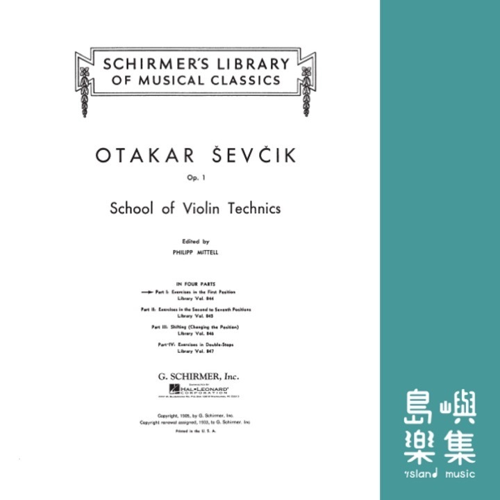 School of Violin Technics, Op. 1 – Book 1 | Schirmer Library of Classics Volume 844 | Violin Method