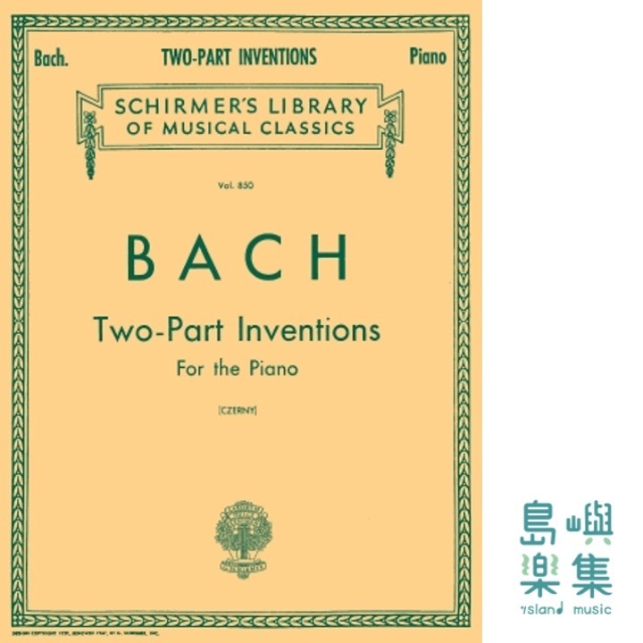 Bach 15 Two-Part Inventions (Czerny) | Schirmer Library of Classics Volu
