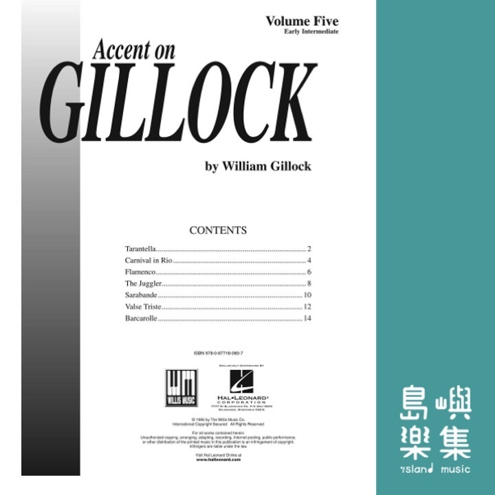 Accent on Gillock Volume 5 | Early Intermediate Level