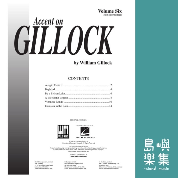 Accent on Gillock Volume 6 | Mid-Intermediate Level