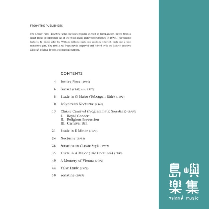 Classic Piano Repertoire – William Gillock | National Federation of Music Clubs 2020-2024 Selection