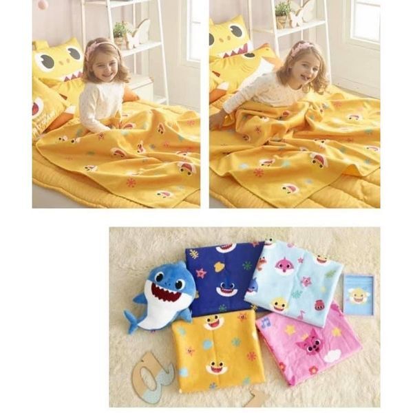 Baby Shark 珊瑚絨被