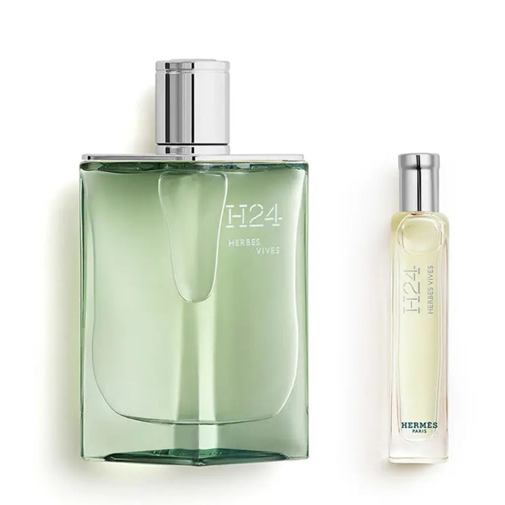 HERMÈS H24 Herbes Vives 綠意律動淡香精噴霧套裝 100ml+15ml