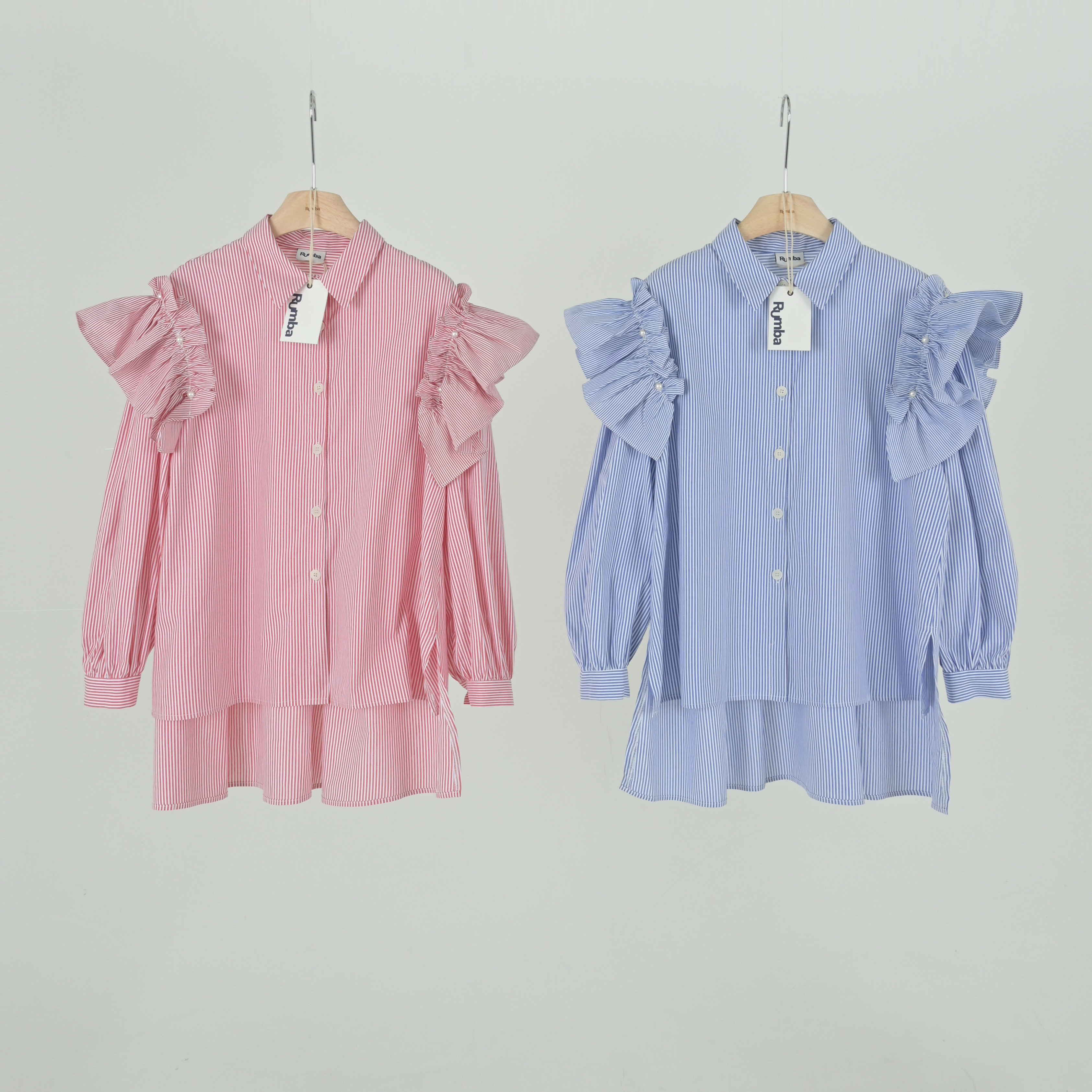 Rumba 珍珠 Ruffle Shirt