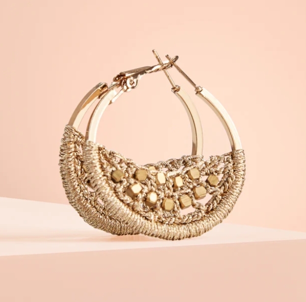 流離工藝｜新月耳環｜阿富汗