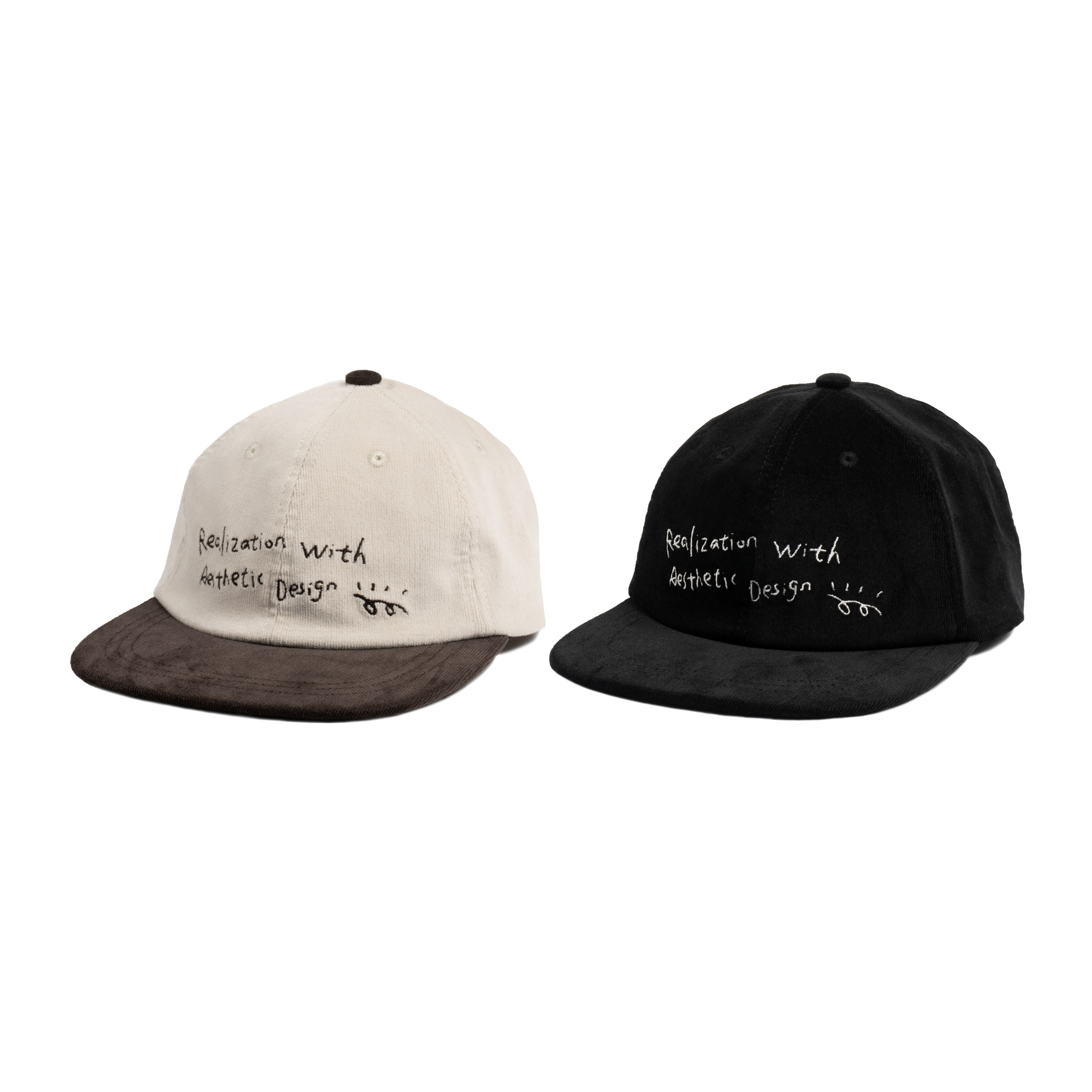 idealism｜ID25008 – Corduroy Cap (Black/Sand)