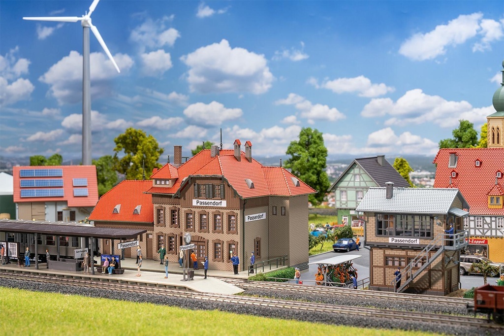 Faller 190035 HO規 帕森多夫火車站套裝.套件