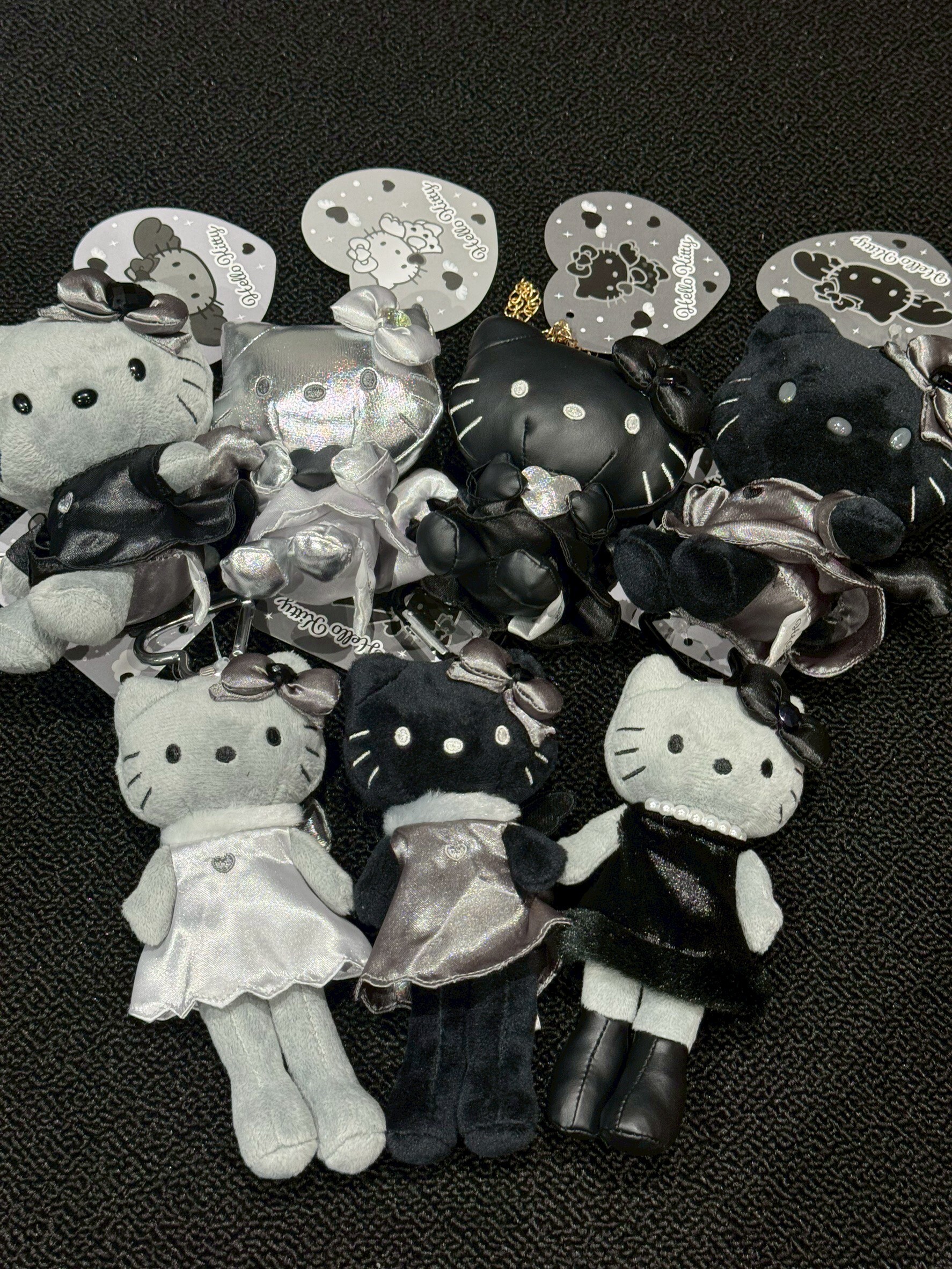 HELLO KITTY 日本限定 長腿貴婦 愛心天使 黑灰色系列